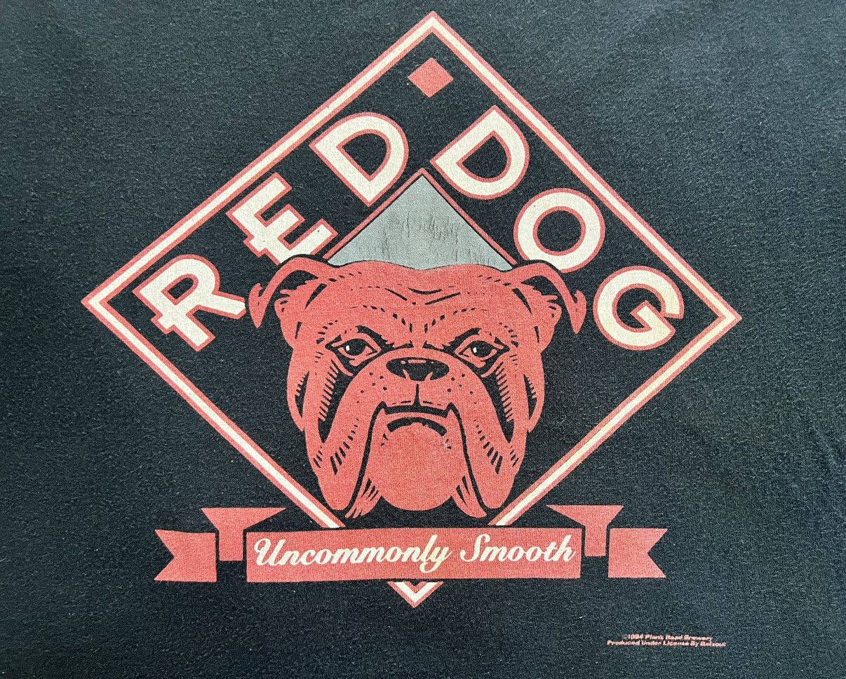 Vintage Vtg 90s Red Dog Beer Single Stitch Faded Bulldog Shirt XL Size US XL / EU 56 / 4 - 6 Thumbnail