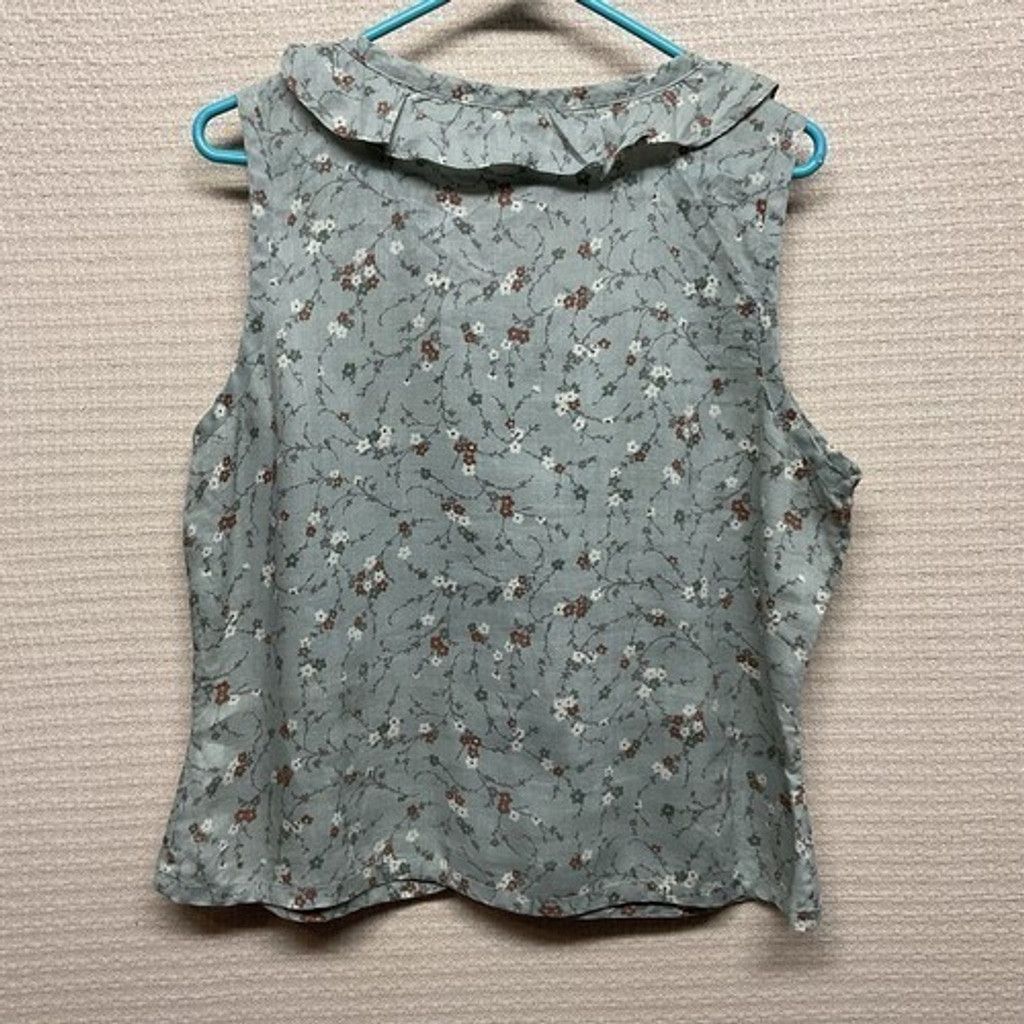 J. Jill J. Jill Ramie Floral Dainty Ruffle Blouse Women L Petite Size L / US 10 / IT 46 - 8 Thumbnail