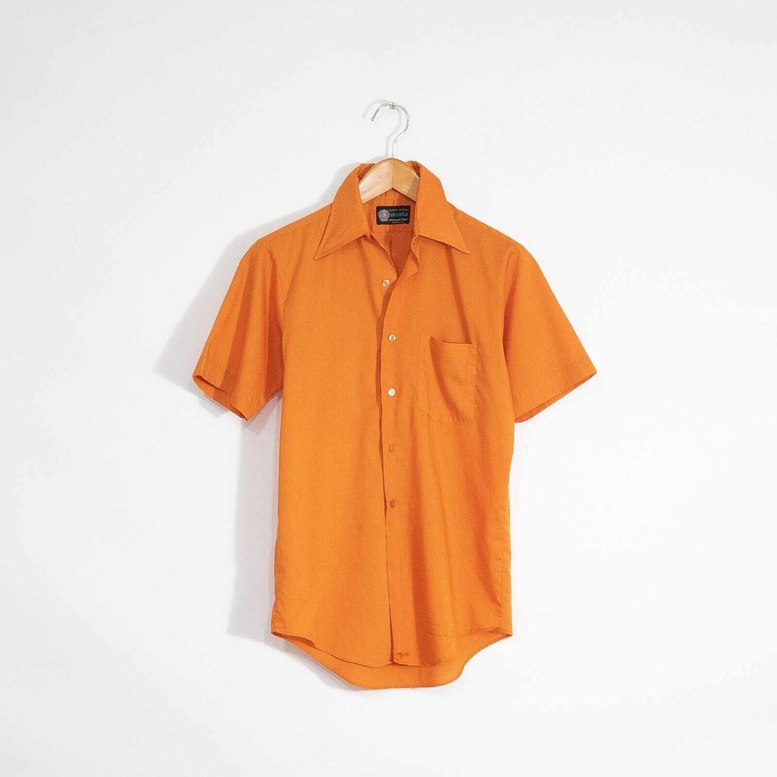 Fruit Of The Loom × Vintage Vintage 70s Fruit of the Loom Xanadu Button Shirt Men Sz 15 Size US M / EU 48-50 / 2 - 1 Thumbnail