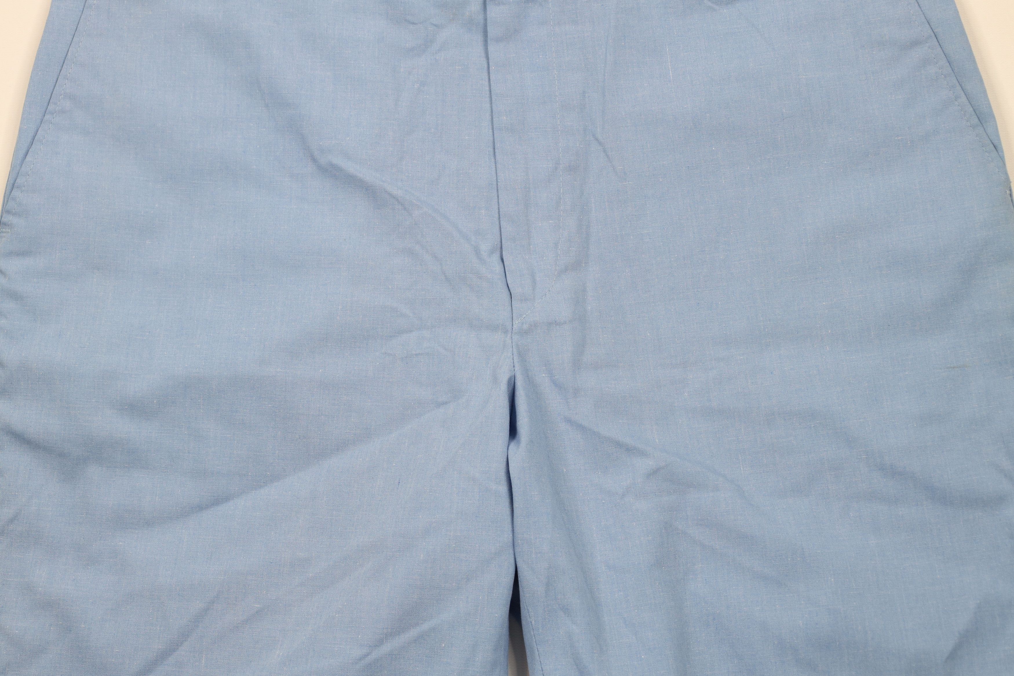 Vintage Vintage 60s 70s Streetwear Above Knee Chino Shorts Blue USA Size US 35 - 3 Thumbnail