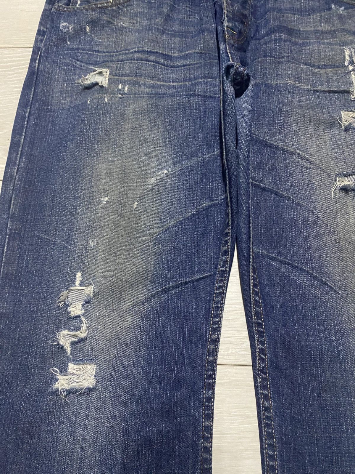 Lee × Vivienne Westwood Vintage Lee Cooper Whisker Faded Wash Distressed Jeans Size US 38 / EU 54 - 7 Thumbnail