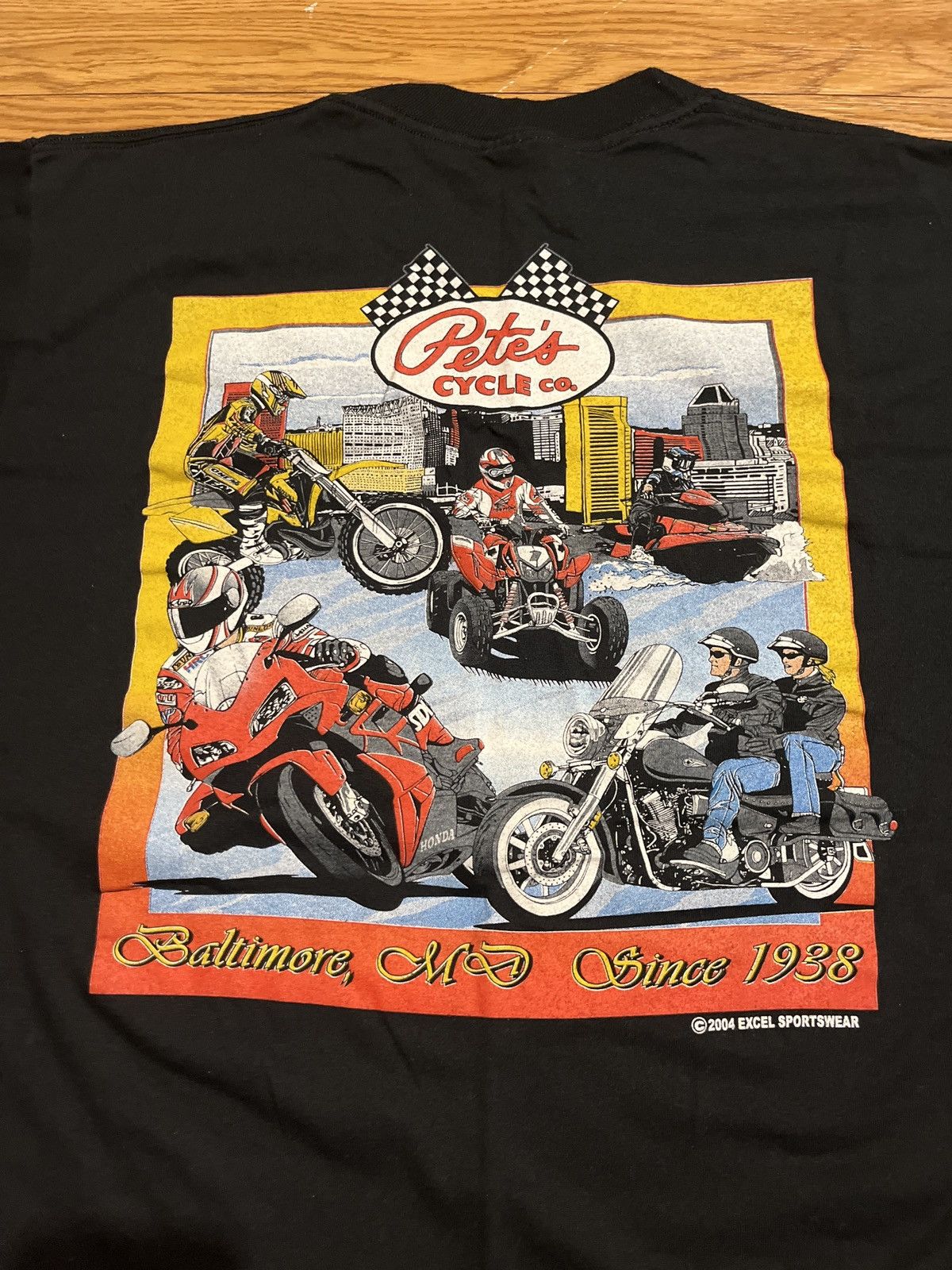 Vintage vintage y2k baltimore pete’s cycle motorcycle tee Size US L / EU 52-54 / 3 - 3 Thumbnail