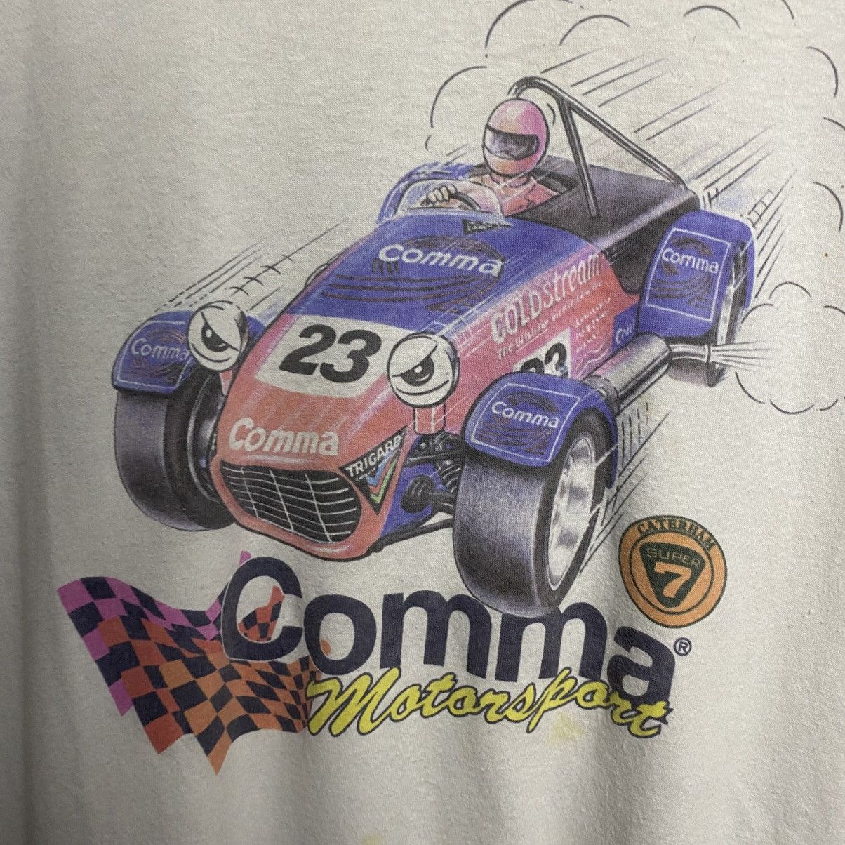 NASCAR Vintage Nascar Comma Motorcycles big logo racing 90’s tee Size US XL / EU 56 / 4 - 3 Thumbnail