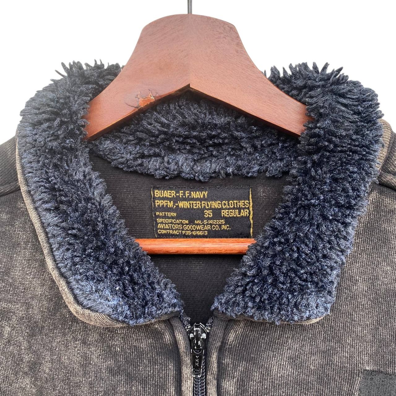 PPFM VINTAGE PPFM WINTER FLYING FADED BLACK SHERPA COLLAR Size US M / EU 48-50 / 2 - 6 Thumbnail