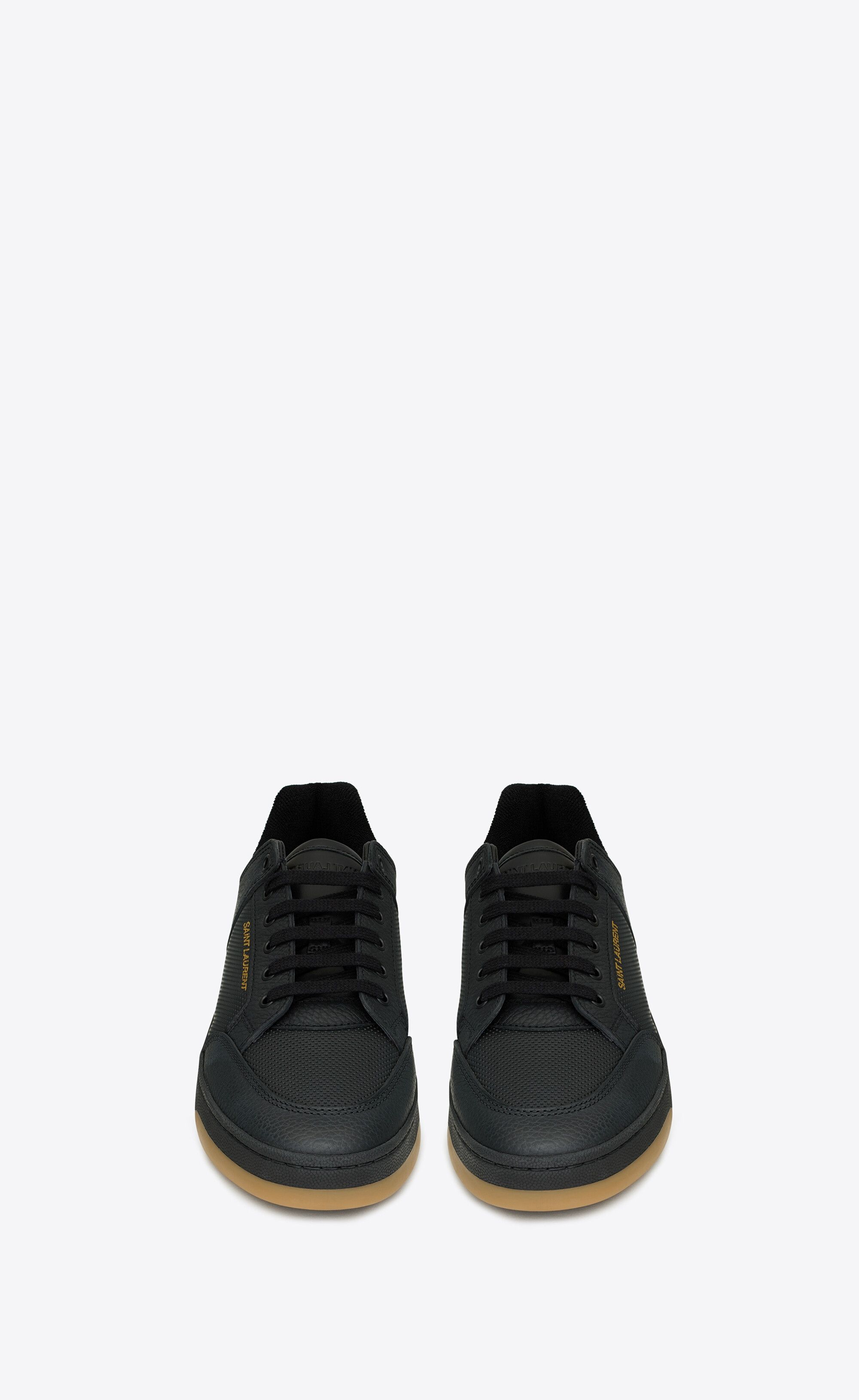 Saint Laurent Paris o1s1wg110126 713600 SL/61 Low Top Sneakers Leather in Noir Size US 10 / EU 43 - 2 Thumbnail