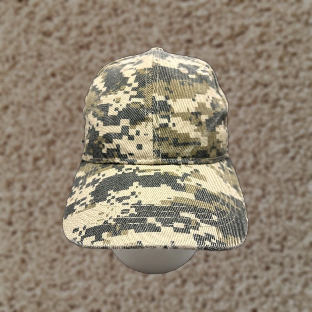 Vintage Camouflage Baseball Cap Adjustable Adult One Size Green Acrylic Outdoor Sports Mens Size ONE SIZE - 1 Thumbnail