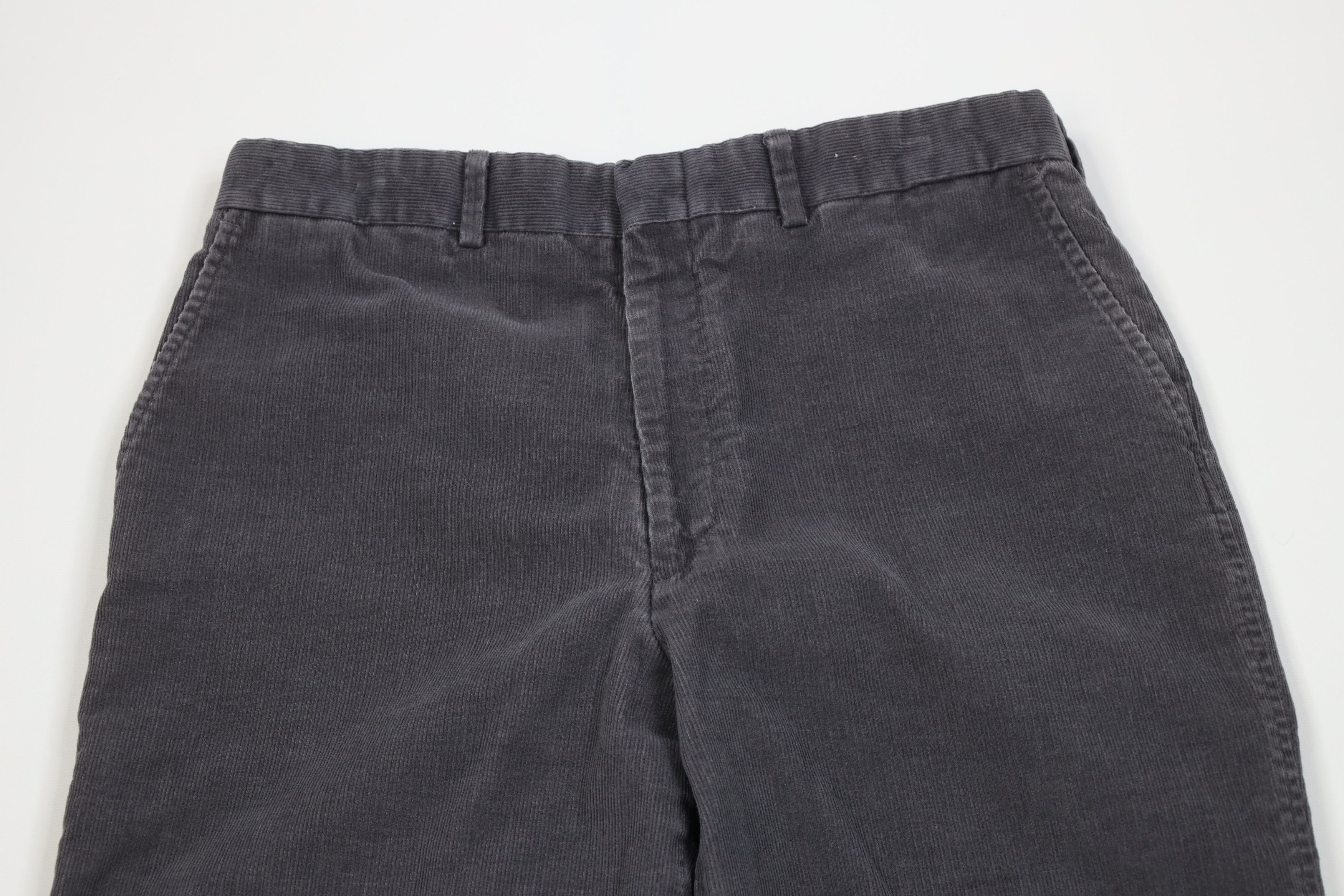 Lands' End Vintage 80s Lands End Wide Leg Corduroy Pants Gray USA Size US 32 / EU 48 - 2 Thumbnail