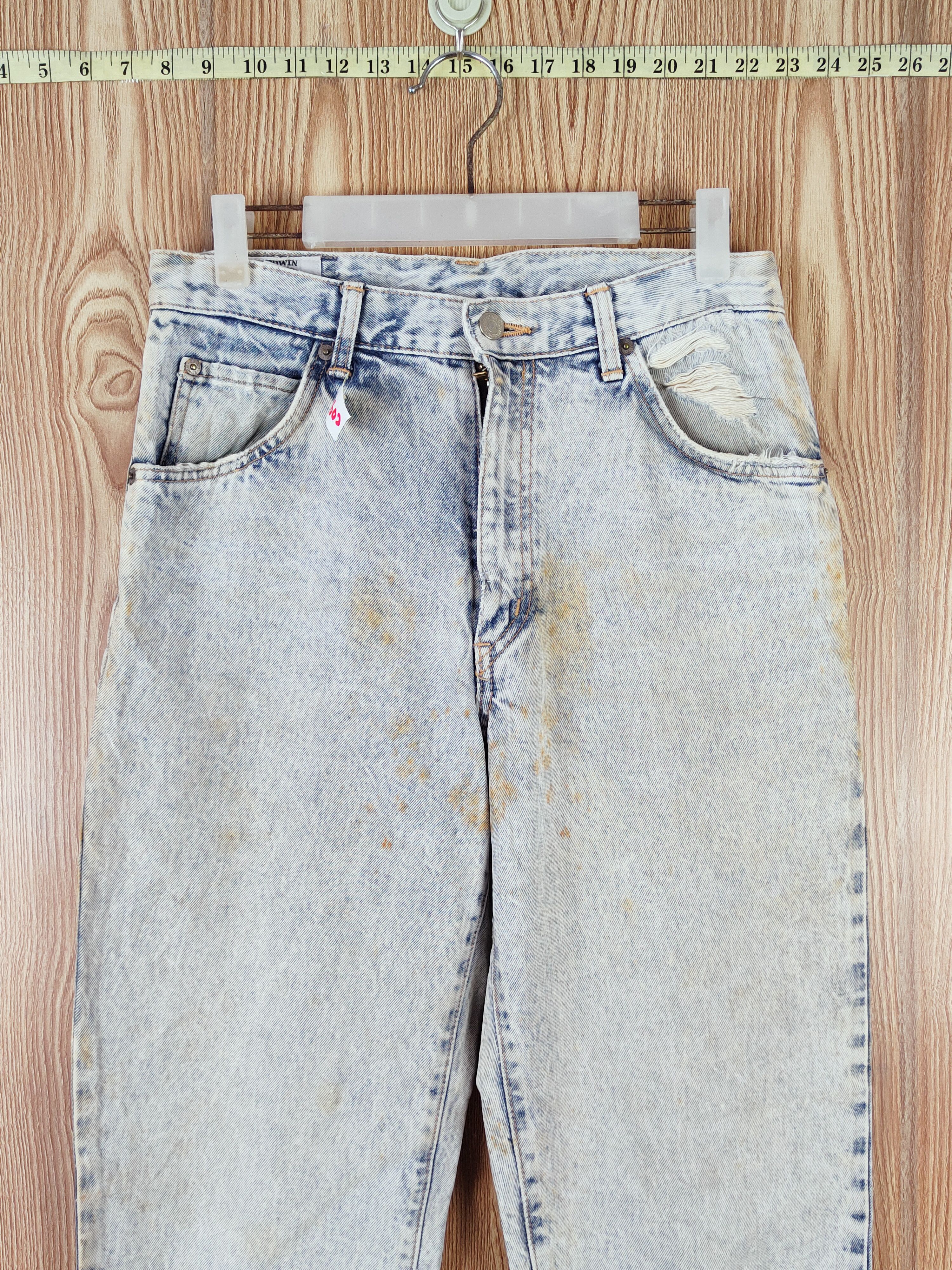 Edwin Edwin vintage Blue Distressed Ripped Jeans #W602 Size 30" / US 8 / IT 44 - 2 Thumbnail
