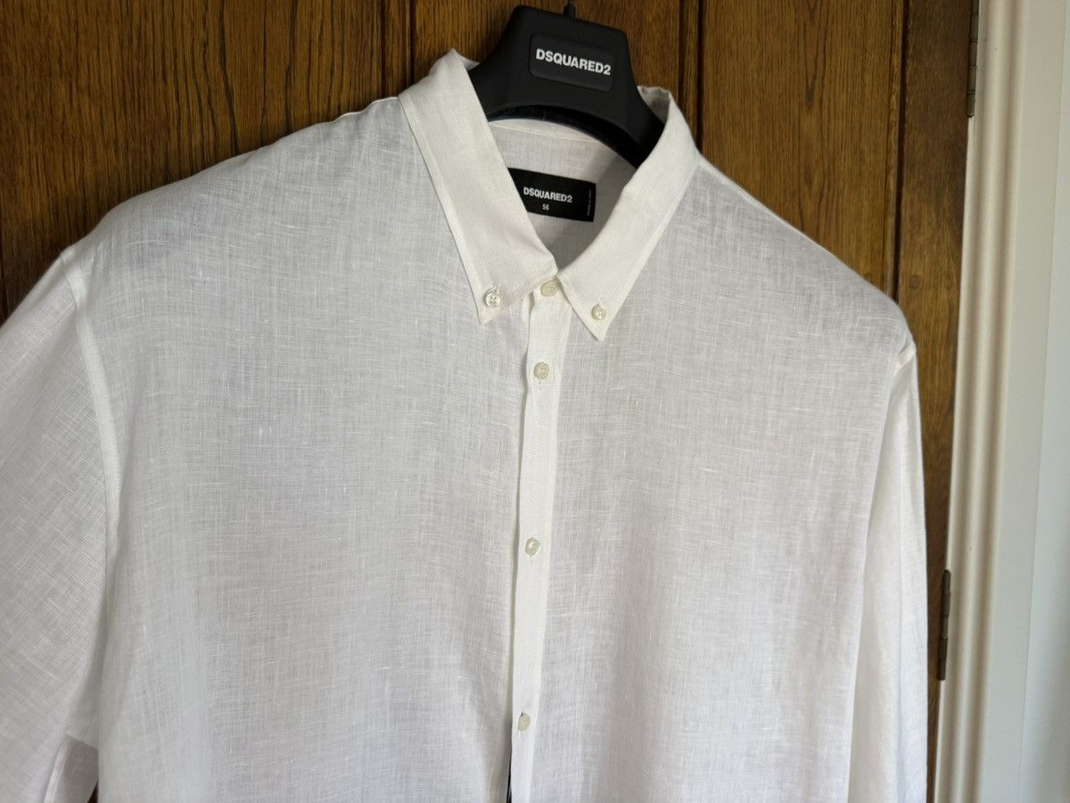 Dsquared2 $790 Dsquared2 linen white shirt 56 BNWT summer dress Size US XL / EU 56 / 4 - 9 Thumbnail
