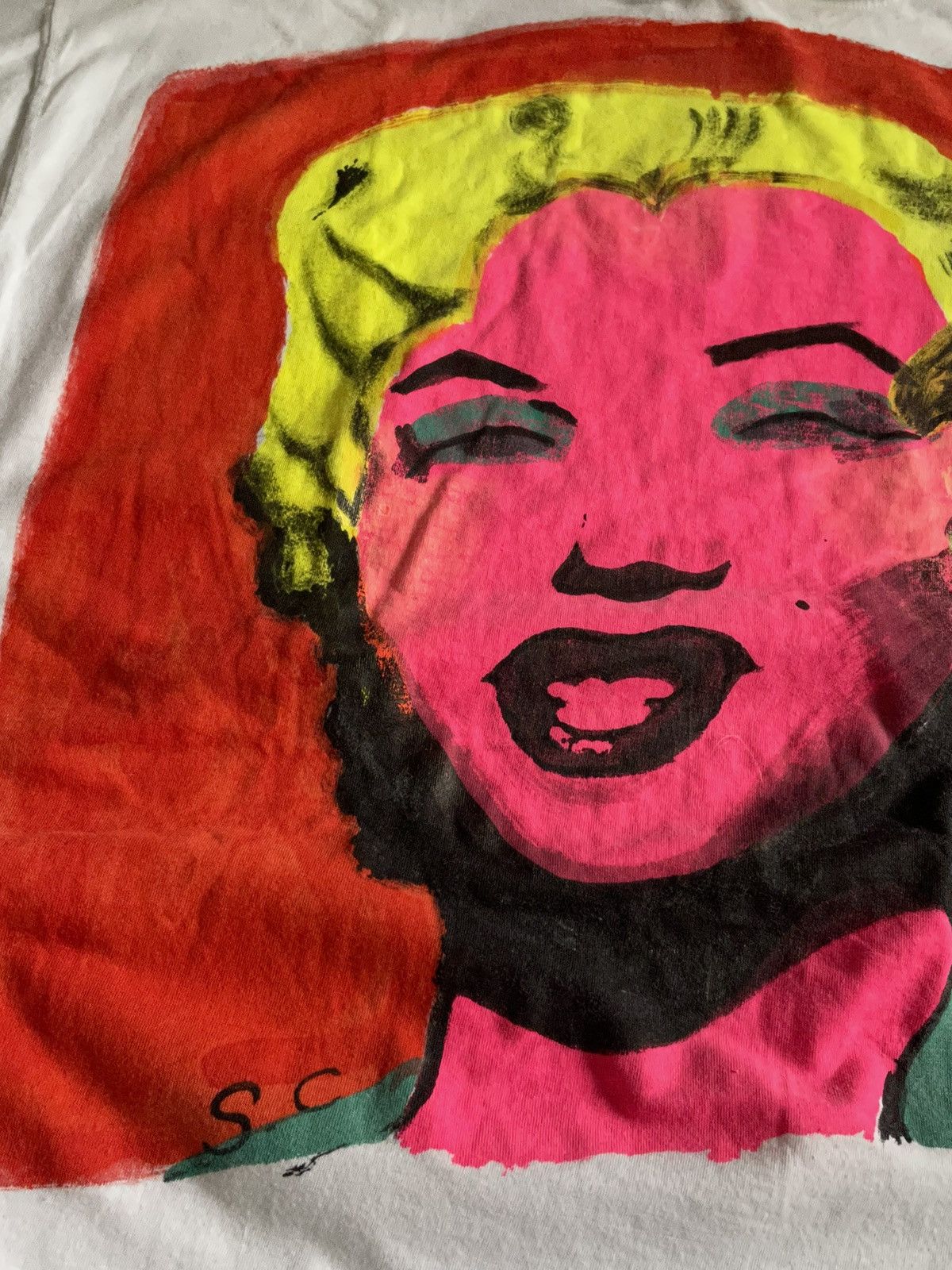 Vintage Vintage 90’s Marilyn Monroe T-Shirt Art Face RARE Size US M / EU 48-50 / 2 - 5 Thumbnail