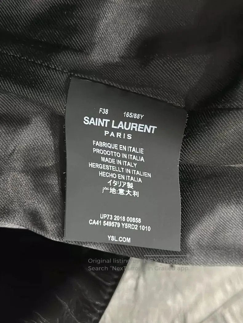 Saint Laurent Paris Saint Laurent Paris Embroidered Leather Jacket. Size US M / EU 48-50 / 2 - 6 Thumbnail