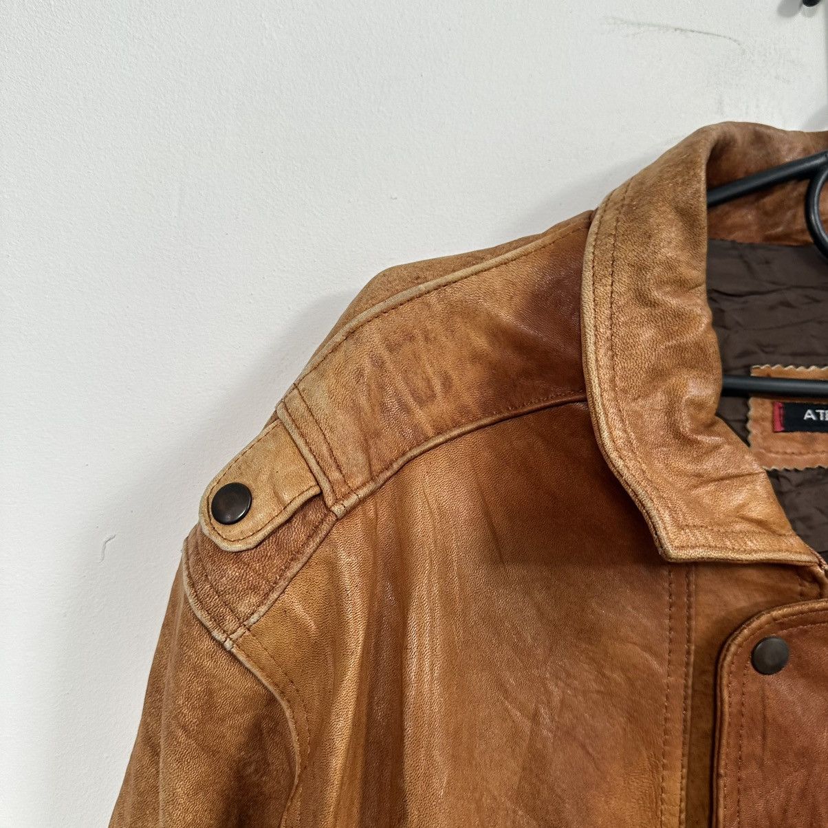 Vintage Vintage light Brown Leather jacket vintage y2k Size US XL / EU 56 / 4 - 12 Thumbnail