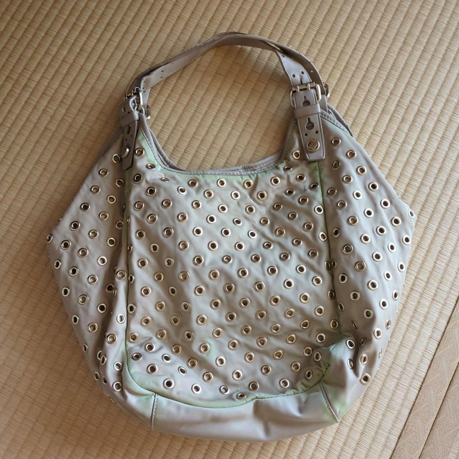 Givenchy Givenchy - Beige Eyelet Studded Hobo Bag Size ONE SIZE - 9 Thumbnail