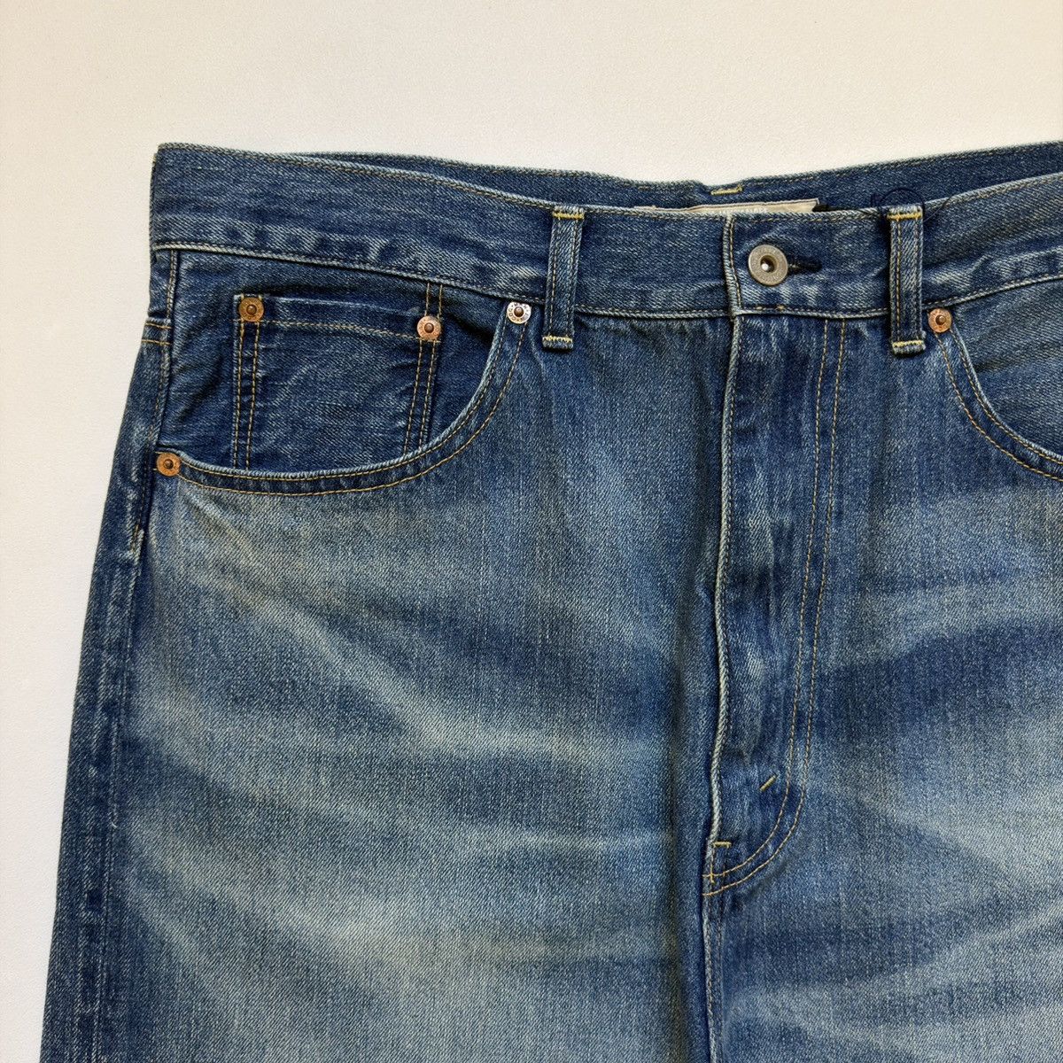 Comme des Garcons S/S 23 Wide Leg Washed Blue Denim Jeans Size US 34 / EU 50 - 3 Thumbnail