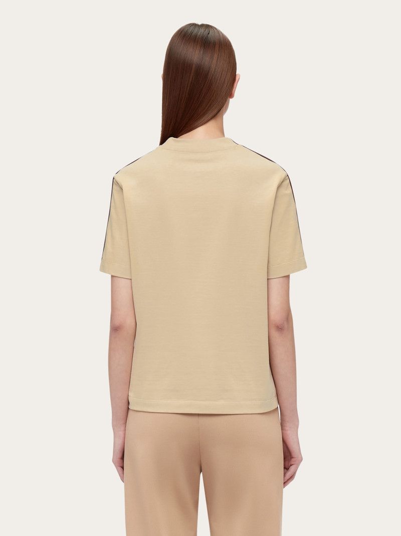 Salvatore Ferragamo o1s1rm0126 Sporty T-Shirt in Beige Size XS / US 0-2 / IT 36-38 - 4 Thumbnail