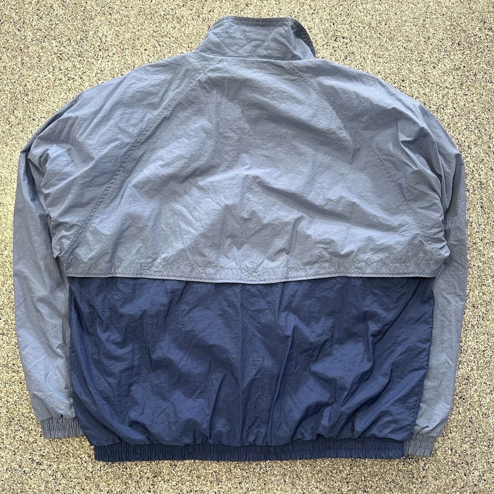 Lands' End VINTAGE Lands' End Track Jacket Windbreaker Mens L Full Zip Nylon Blue Size US L / EU 52-54 / 3 - 6 Thumbnail