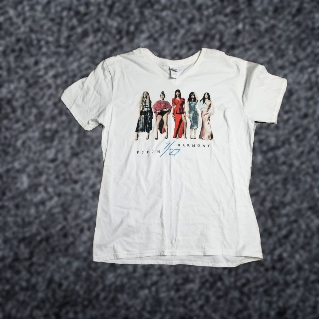 Harmony Fifth Harmony 5H T Shirt White Band Tee 7/27 Womens L Size L / US 10 / IT 46 - 1 Thumbnail