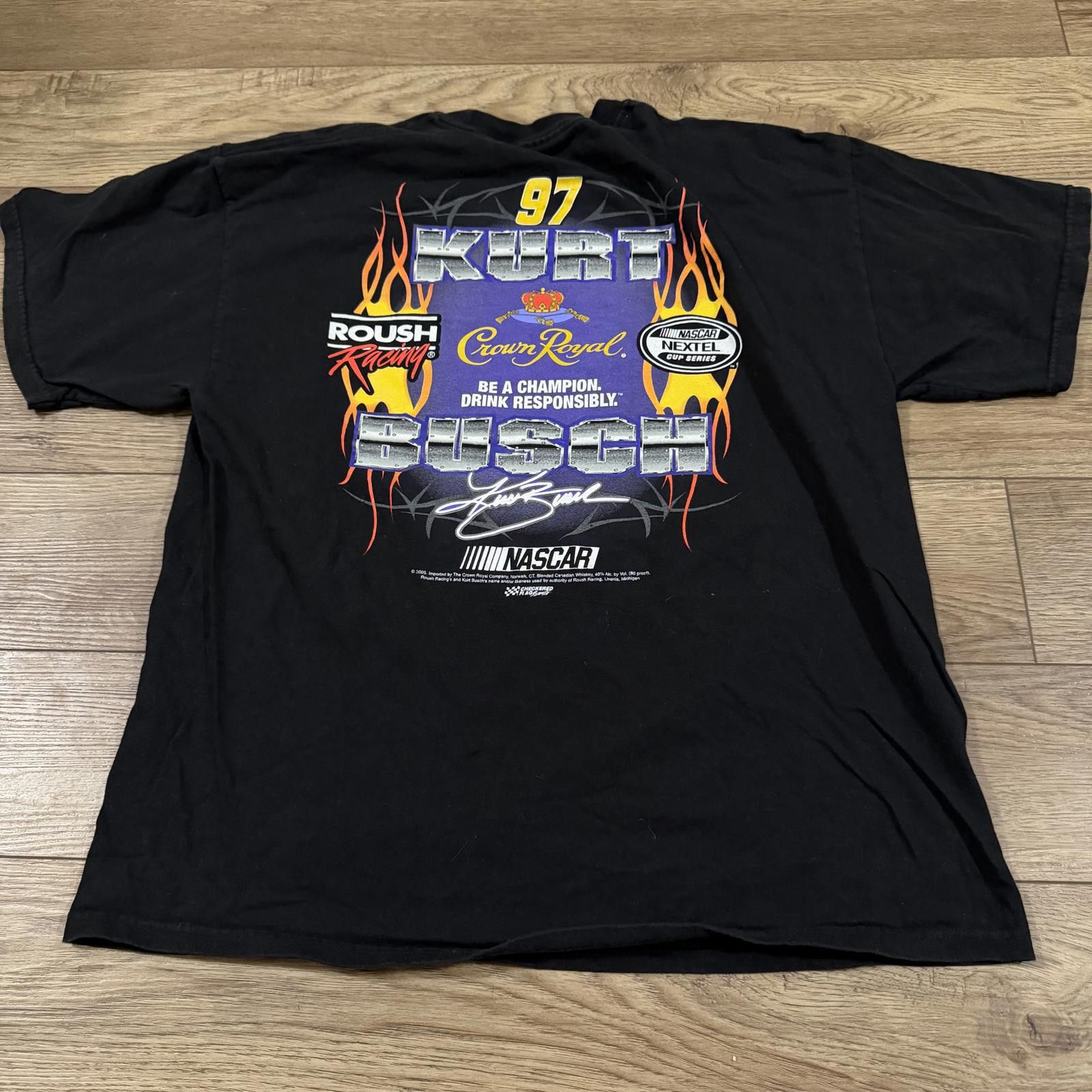 Other Vintage Y2K Nascar Kurt Busch Crown Royal Racing Shirt Size US XL / EU 56 / 4 - 3 Thumbnail
