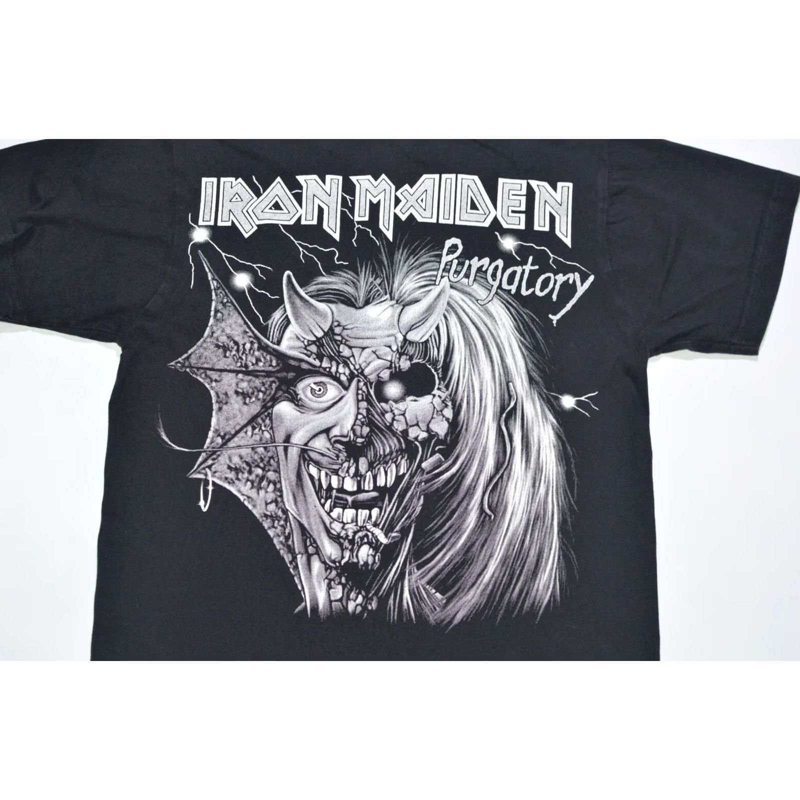 Vintage VINTAGE Red Rock of the T-Shirts Iron Maiden Purgatory T-Shirt Tee Size S Shirt Mens Small Black Rockabilly 1990s Iron Maiden Purgatory T-Shirt Size US S / EU 44-46 / 1 - 6 Thumbnail