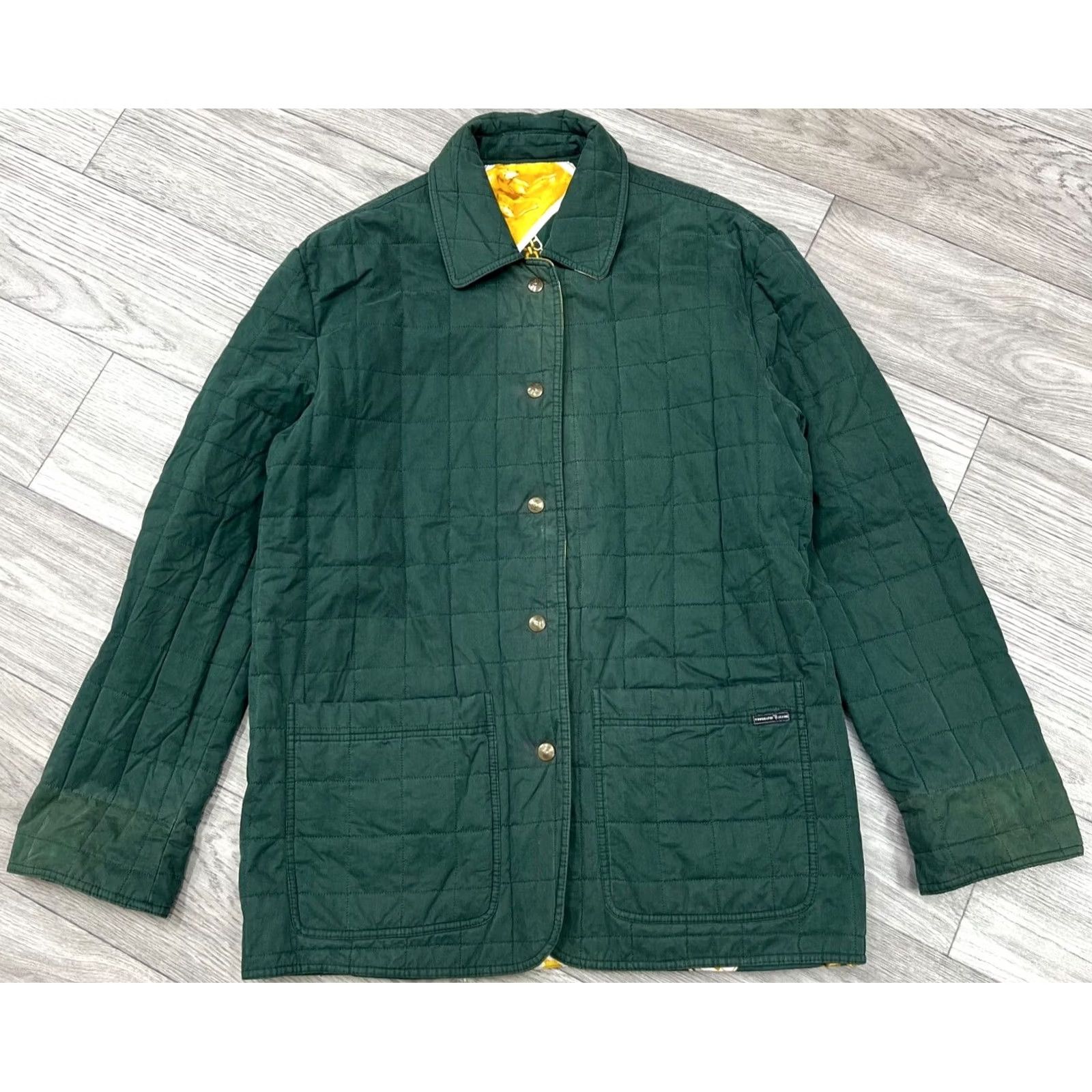 Trussardi VINTAGE Trussardi Jeans Quilted Jacket Womens Size L Green Size 36" / US 14 / IT 50 - 3 Thumbnail