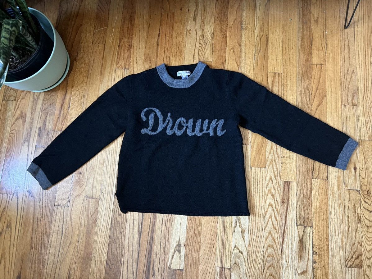 image of Comme Des Garcons x Comme Des Garcons Shirt Comme Des Garçons Shirt “Drown” Knit Sweater in Black (