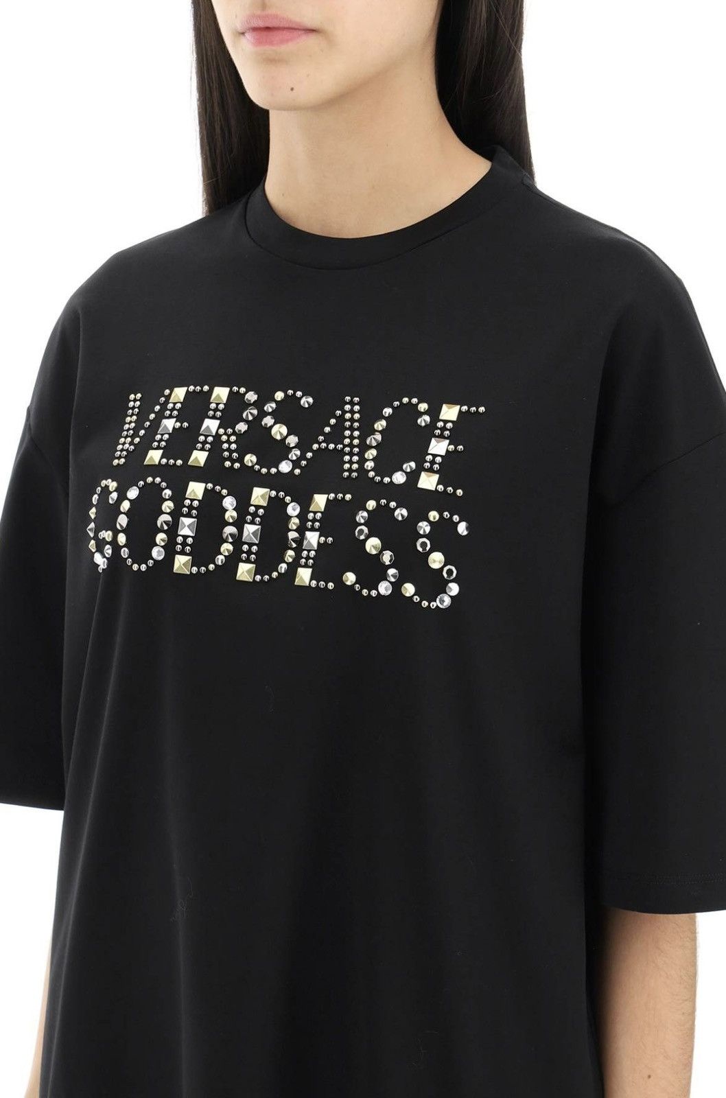 Versace T-shirt jewelled Logo 2024
