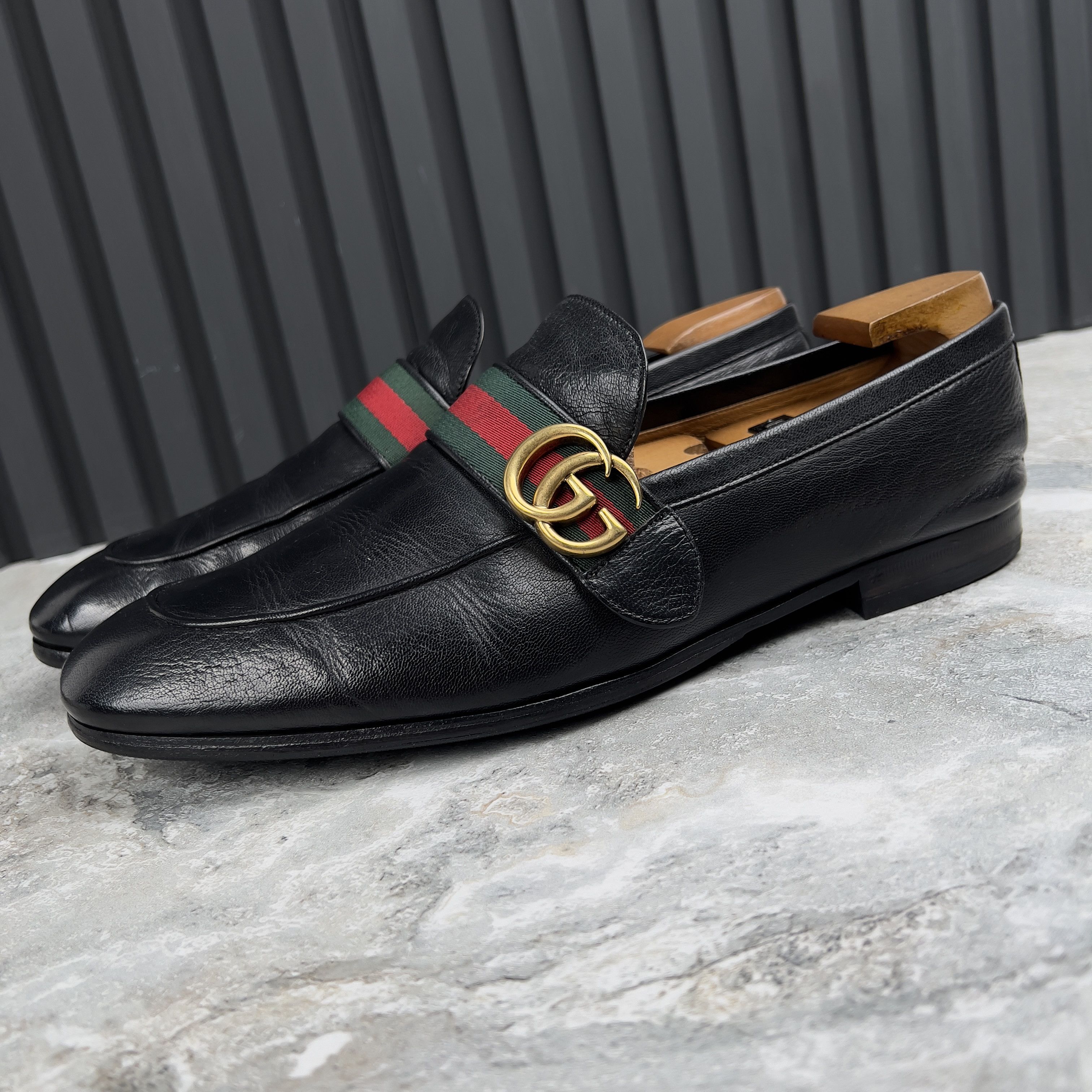 Gucci GUCCI Donnie Web Double GG Loafers Heels Leather Size US 10.5 / EU 43-44 - 1 Thumbnail