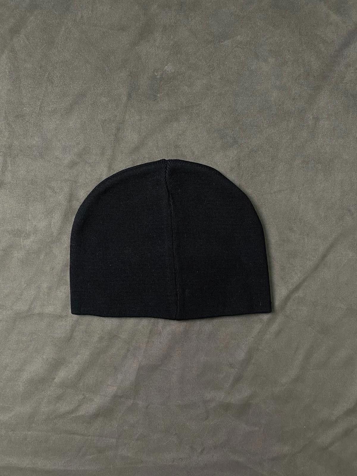 Japanese Brand Worship Cross Leather Patch No Cuff Knit Beanie Black Hat OS Size ONE SIZE - 6 Thumbnail