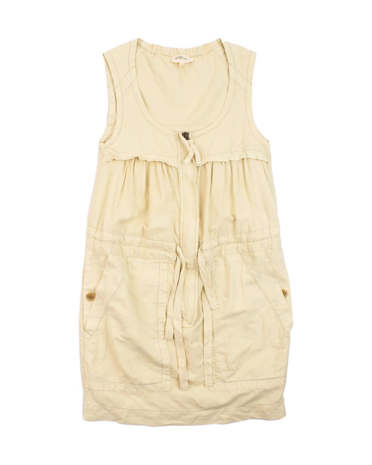 Isabel Marant Etoile Women's Isabel Marant Etoile Beige Cotton Linen Mini Dress Size XS / US 0-2 / IT 36-38 - 1 Thumbnail