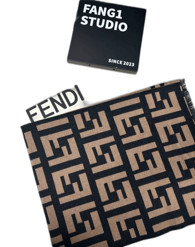 Fendi Fendi Double-Sided Wool Silk Scarf Size ONE SIZE - 1 Thumbnail