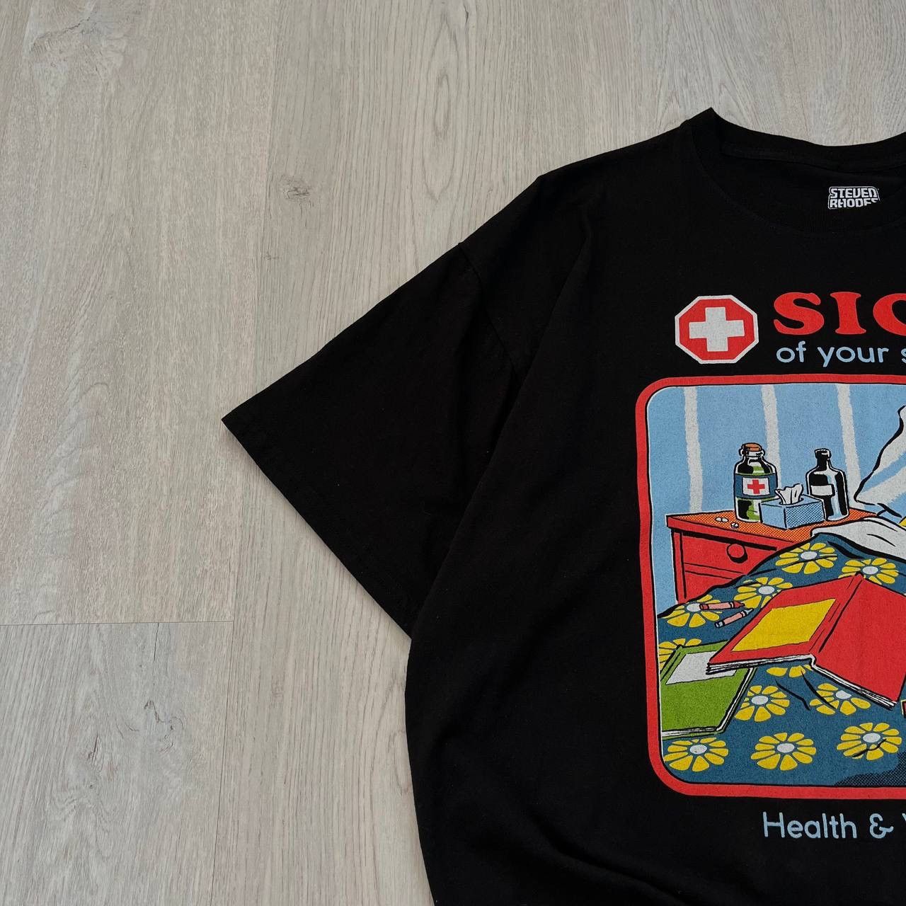 Vintage 📌 Steven Rhodes “Sick Of Your Shit” Adult T-Shirt Size US XL / EU 56 / 4 - 3 Thumbnail