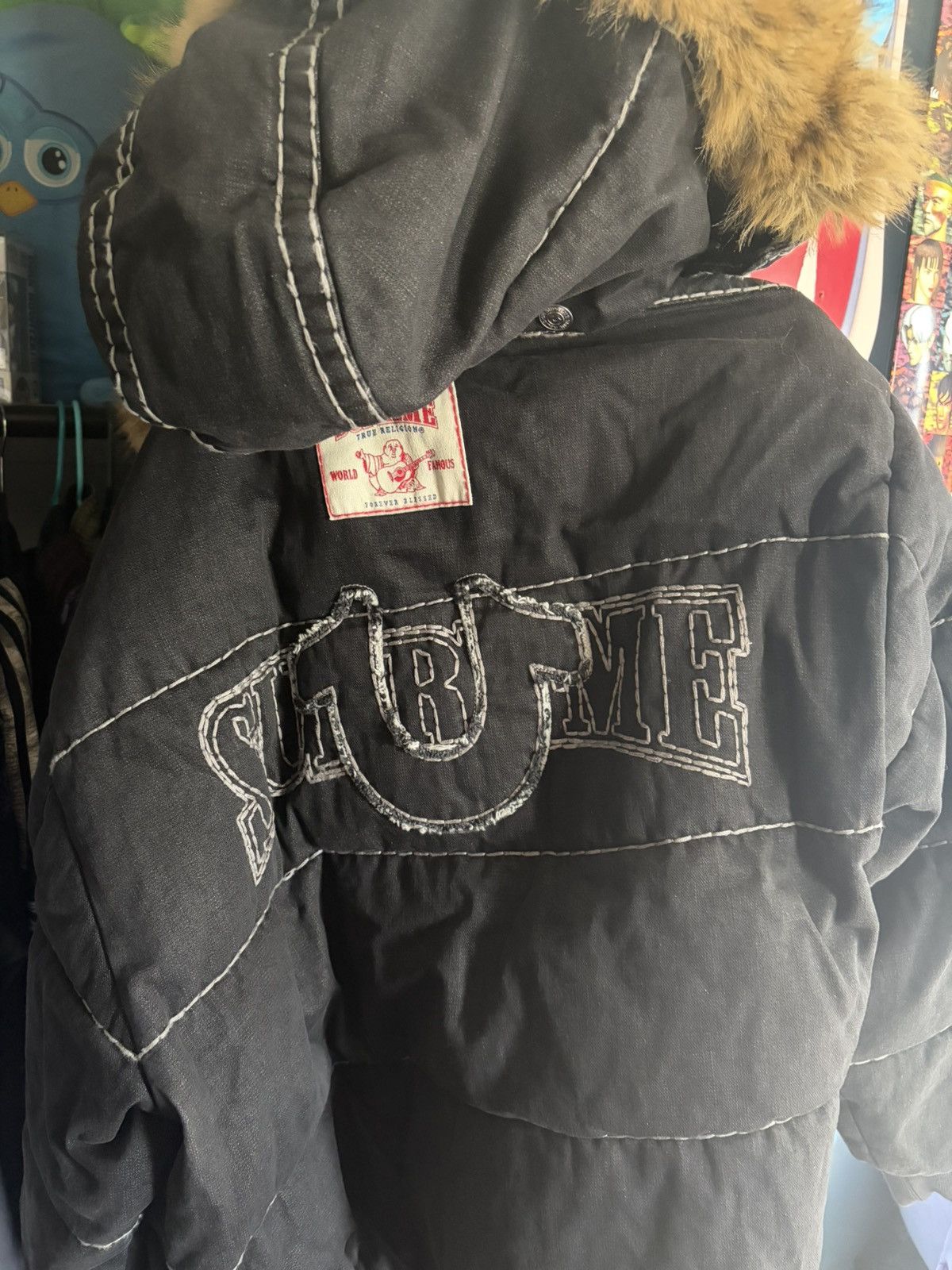 Supreme × True Religion Supreme x True Religion Black Puffer Jacket Size US XL / EU 56 / 4 - 5 Thumbnail