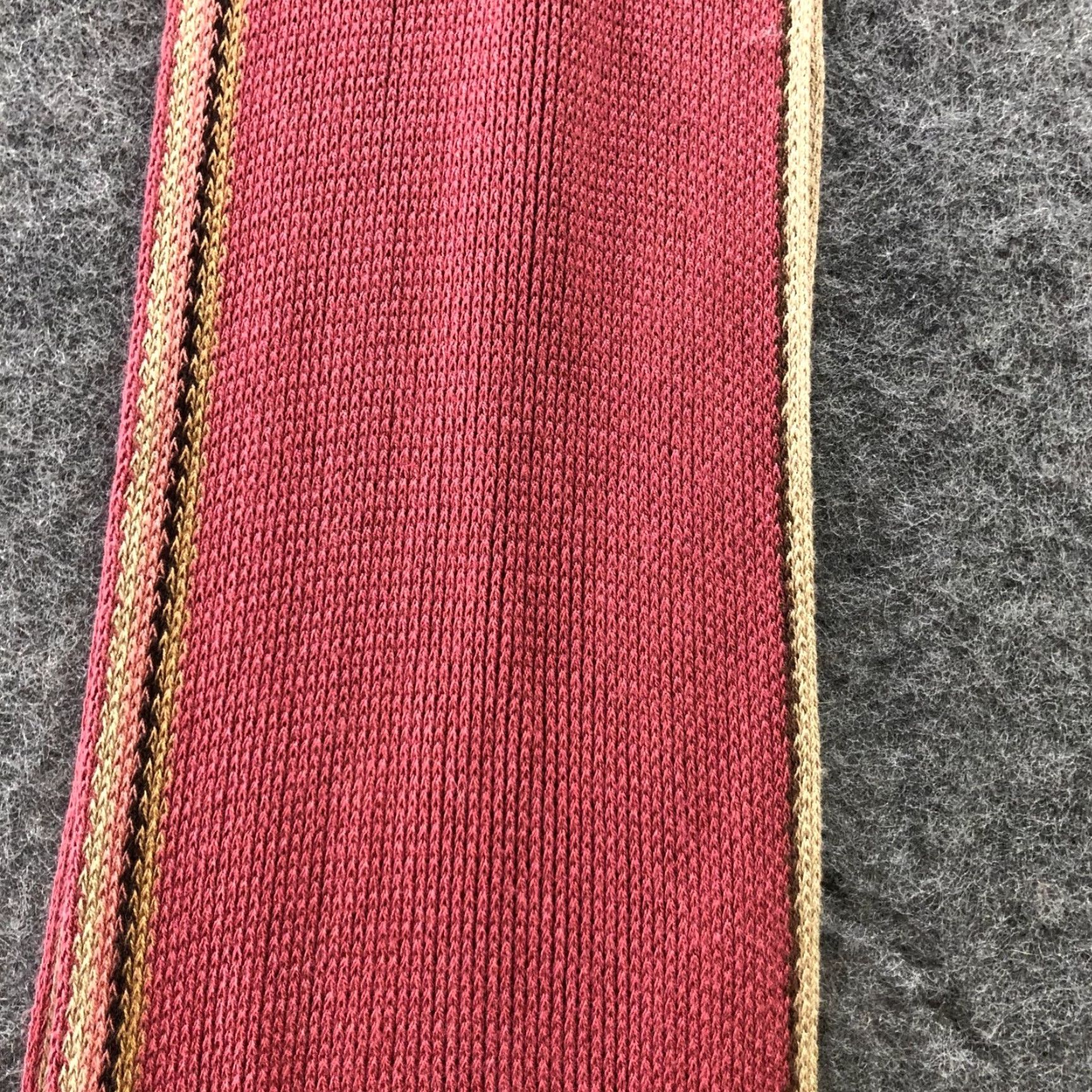Vintage V. Fraas Germany 100% Bamboo Fringe Rectangle Scarf Pink Raspberry Stripe Womens Shirt/Scarf? Size ONE SIZE - 4 Thumbnail