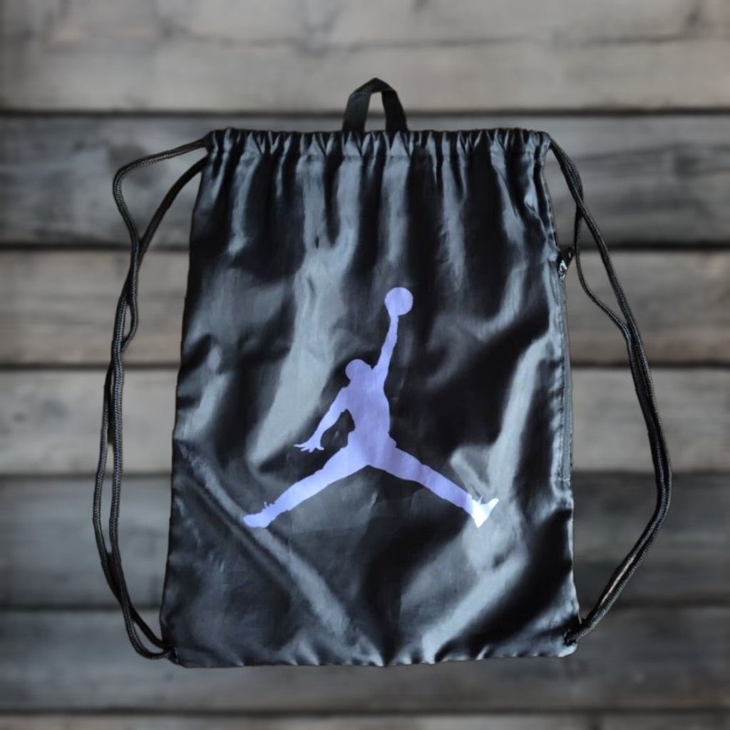 Jordan Brand Nike Air Jordan Jumpman Drawstring Sack Black Purple Size ONE SIZE - 1 Thumbnail