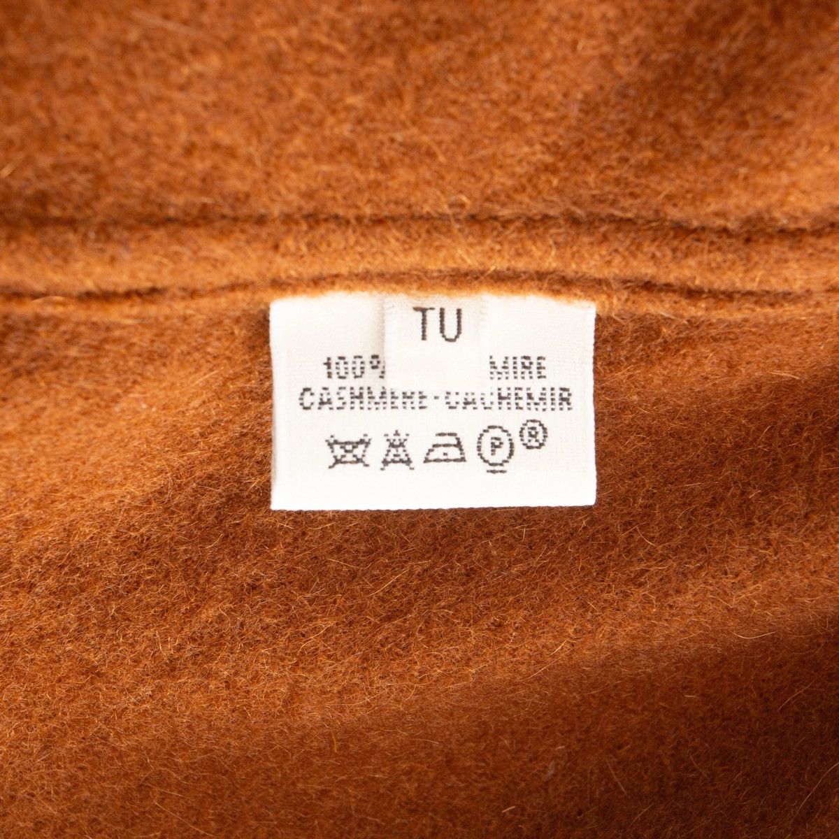 Hermes Hermès Brown Cashmere Fringed Cowl-Neck Poncho Size ONE SIZE - 7 Thumbnail