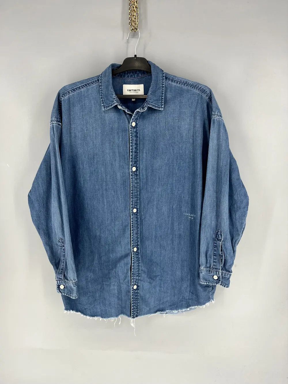 Carhartt Vintage Carhartt WIP Denim Weldon Shirt Washed Blue Size US M / EU 48-50 / 2 - 1 Thumbnail