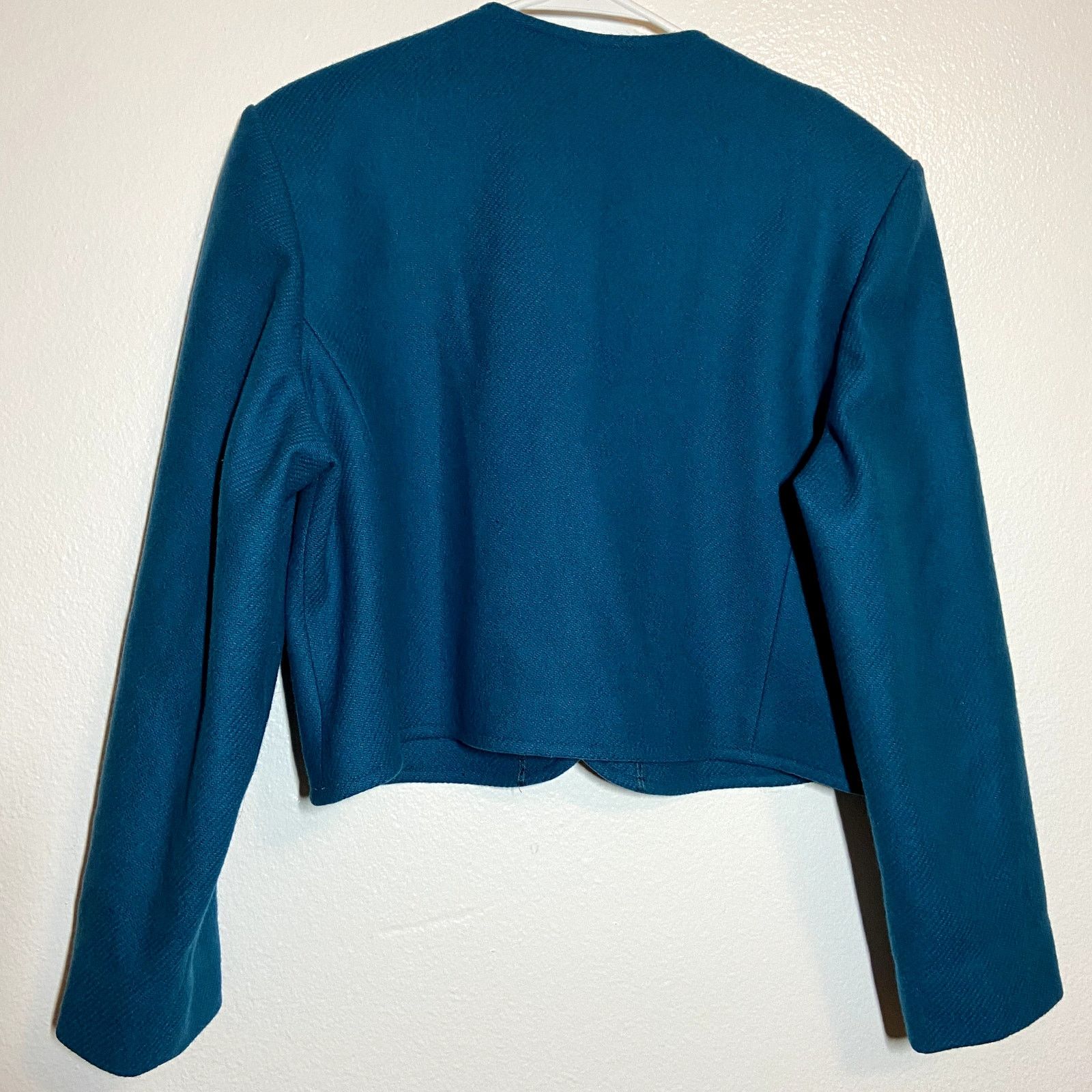 Pendleton Pendleton Vintage 1950s 100% Virgin Wool Blazer Cropped Teal Size M / US 6-8 / IT 42-44 - 5 Thumbnail
