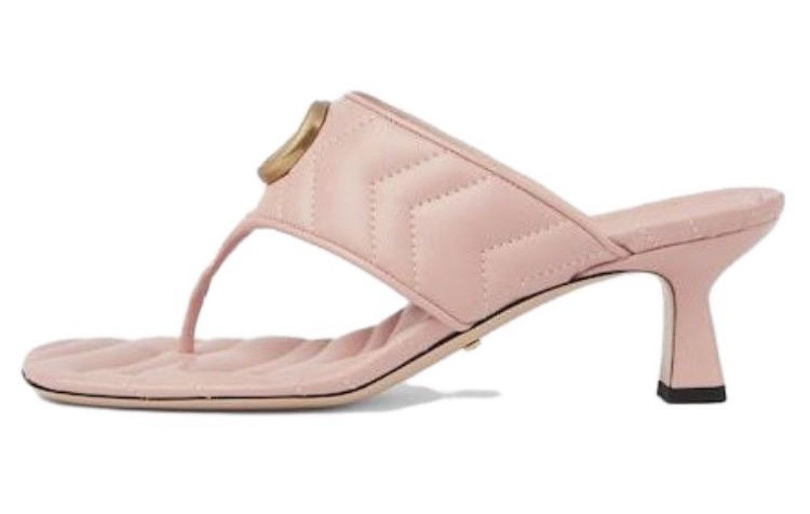 Gucci Gucci Double G Thong Sandal Mules Perfect Pink size 38.5 Size US 8.5 / IT 38.5 - 2 Thumbnail