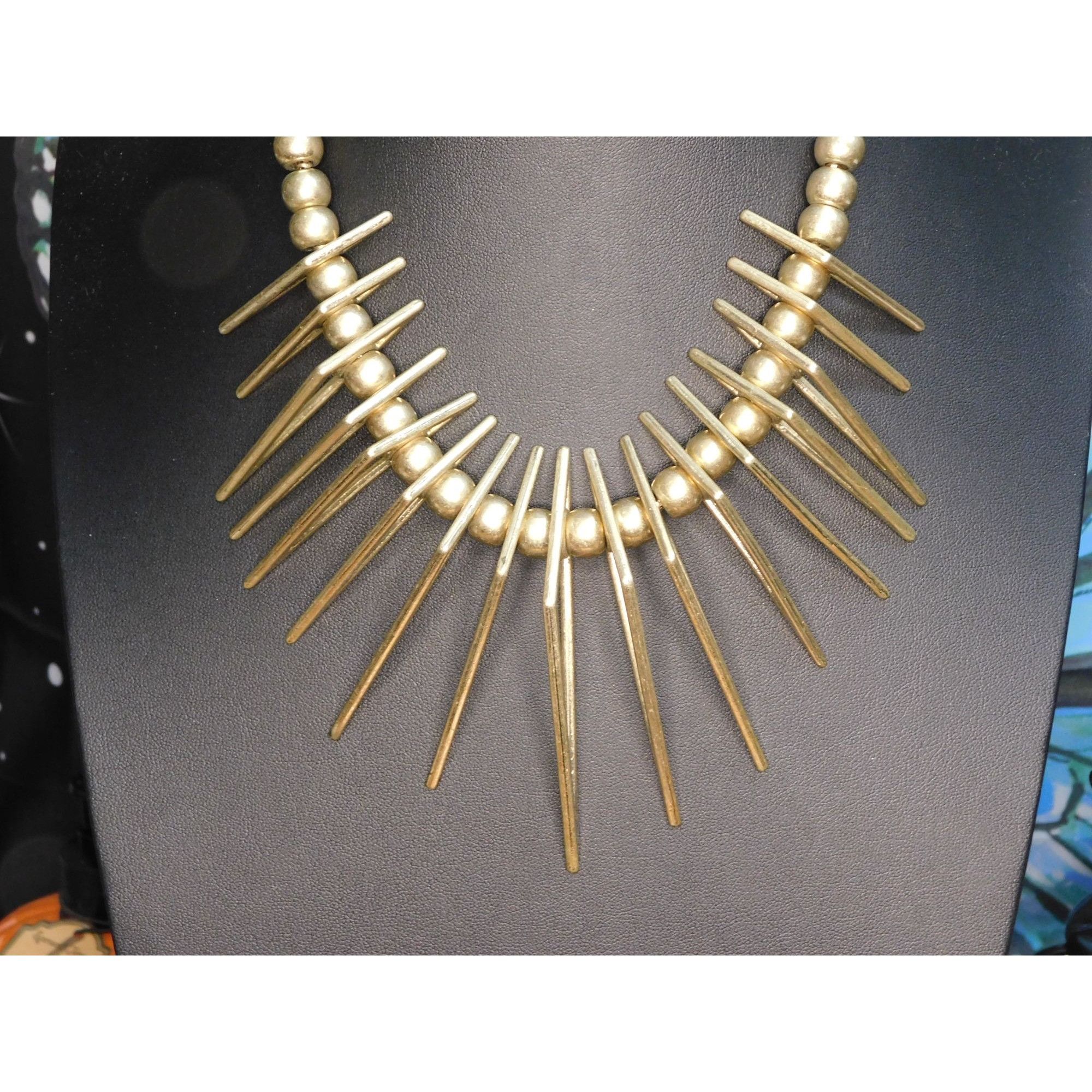 Other Geometric Open Triangle Spike Statement Necklace Size ONE SIZE - 3 Thumbnail