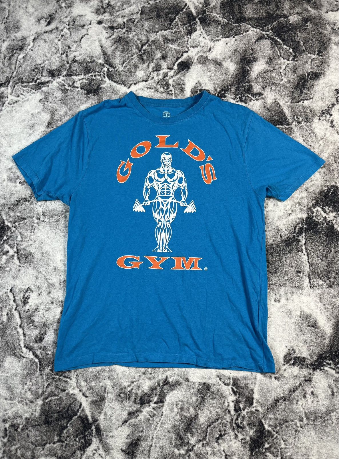 Vintage Gold’s Gym Muscle Graphic T-Shirt Blue Vintage Style Size US XL / EU 56 / 4 - 1 Thumbnail