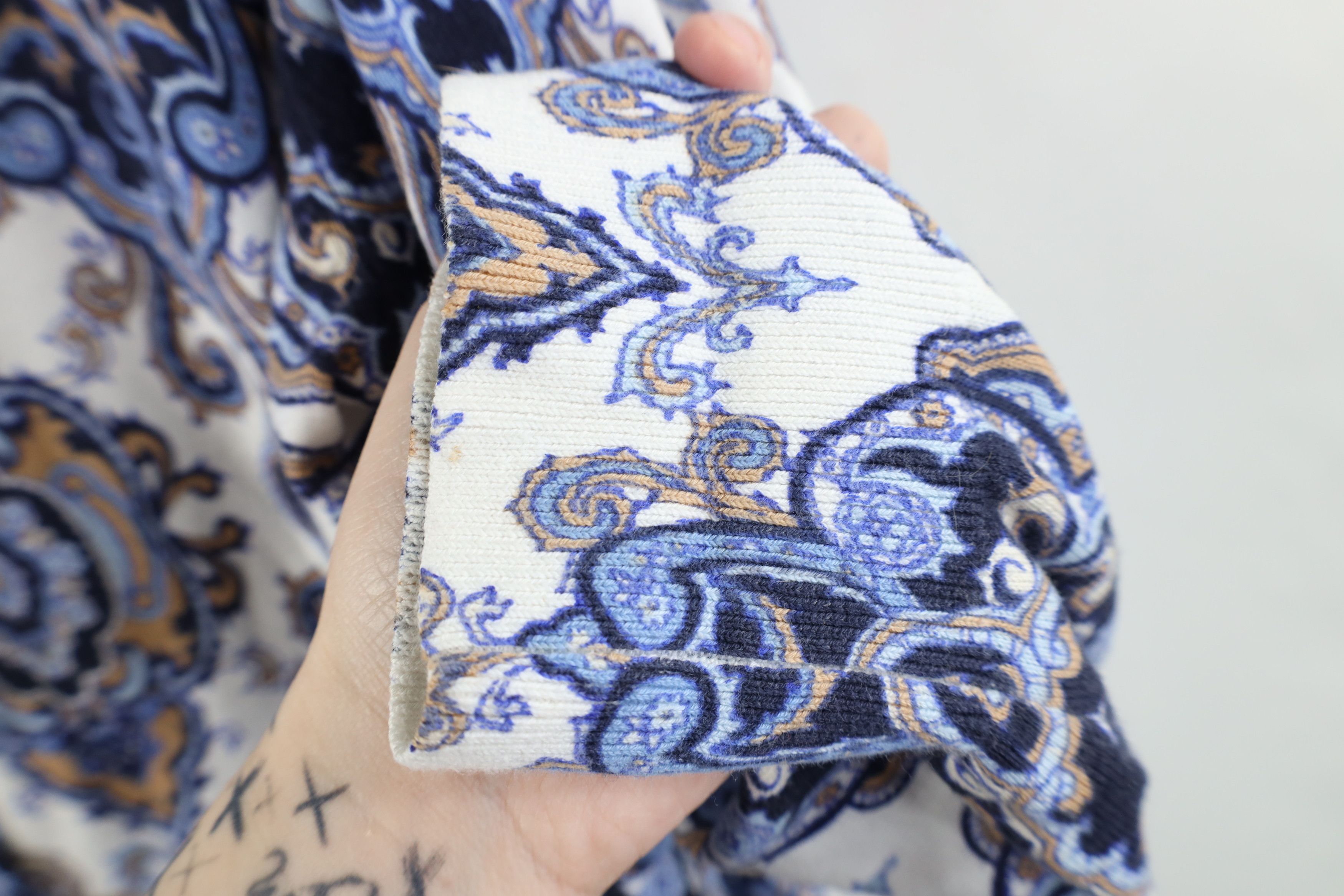 Lands' End × Vintage Vintage Lands End Paisley Geometric Knit Cardigan Sweater Size 3XL / US 20-22 - 8 Thumbnail