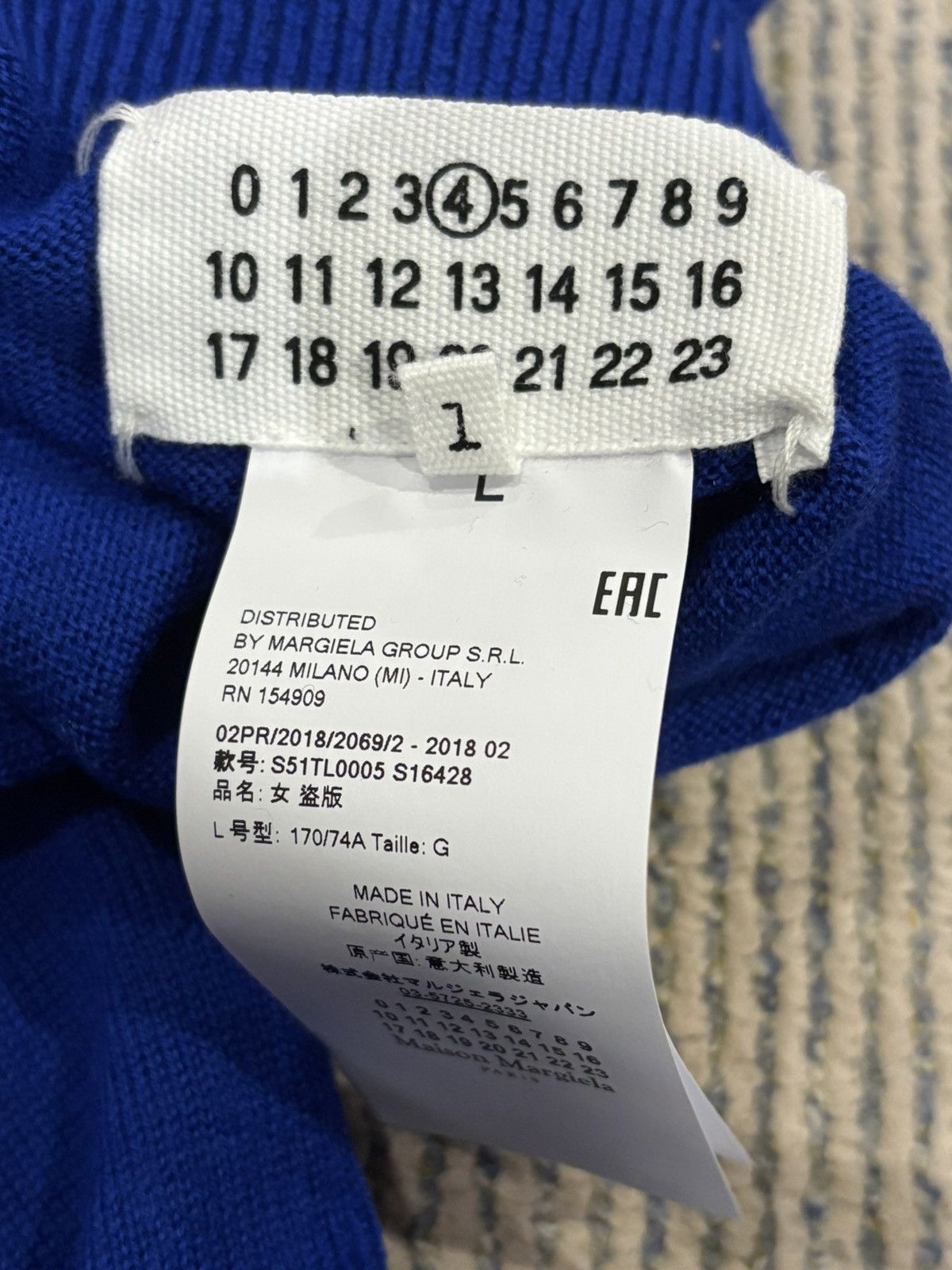 Maison Margiela Thigh High Blue Wool Tabi Socks Size ONE SIZE - 5 Thumbnail