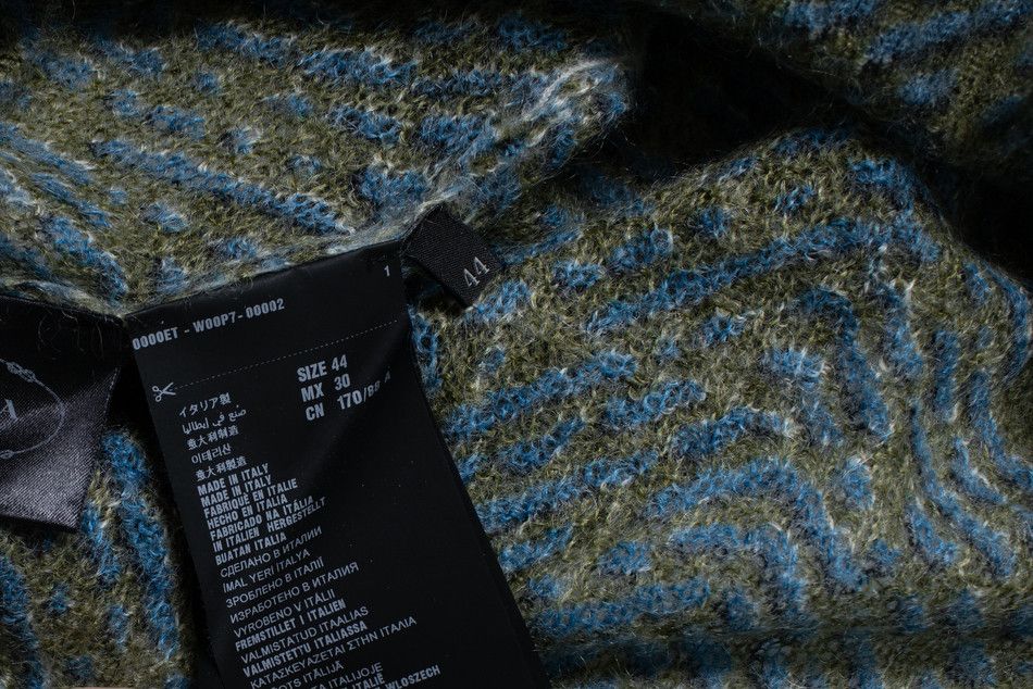 Prada Prada, blue and green printed v neck sweater Size M / US 6-8 / IT 42-44 - 6 Thumbnail