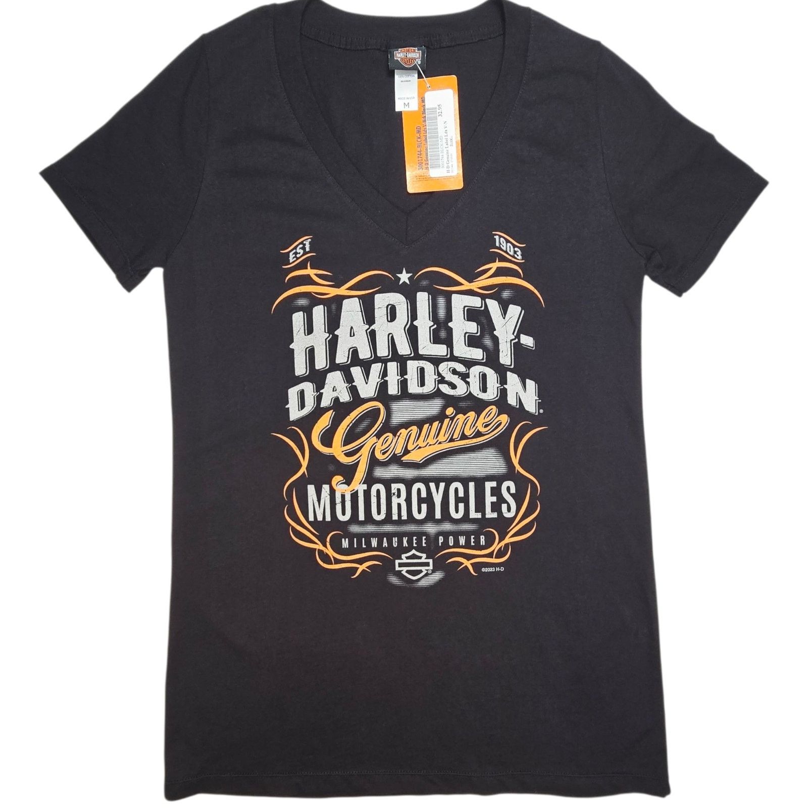 Harley Davidson Harley Davidson Womens Med Black T shirt Milwaukee Power New Size M / US 6-8 / IT 42-44 - 1 Thumbnail