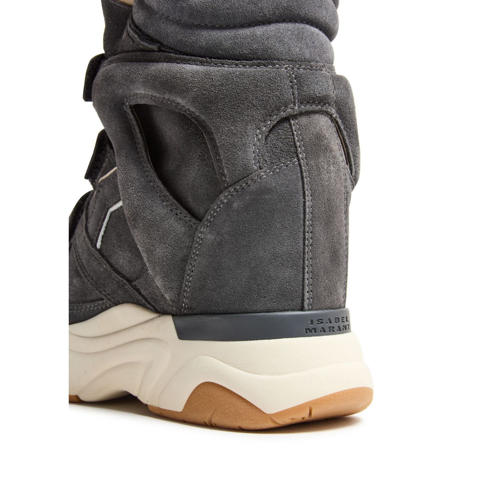 ISABEL MARANT Balskee Asphalt Suede And Leather Wedge Sneake