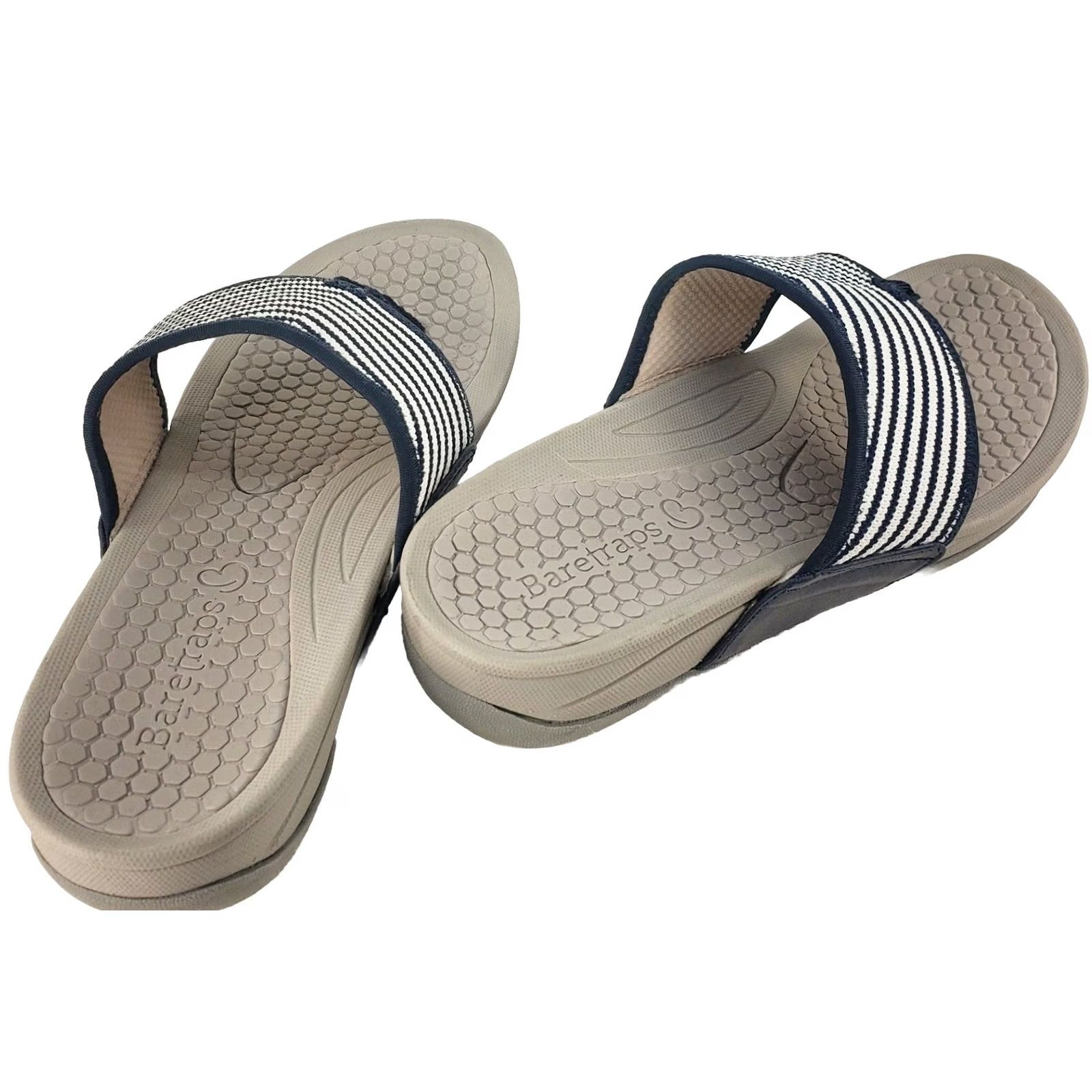 Vintage Baretraps Dasie Platform Sandal Size 8.5 Women Sandal Thong Flat Blue White Solid Slip On Size US 9 / IT 39 - 4 Thumbnail