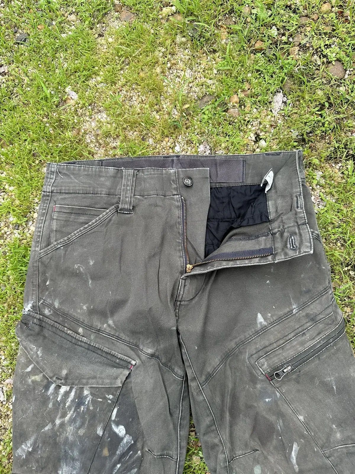 20471120 DISTRESSED RUSTY DIRTY XEBEC VINTAGE WORK WEAR FADED PANTS Size US 31 - 7 Thumbnail