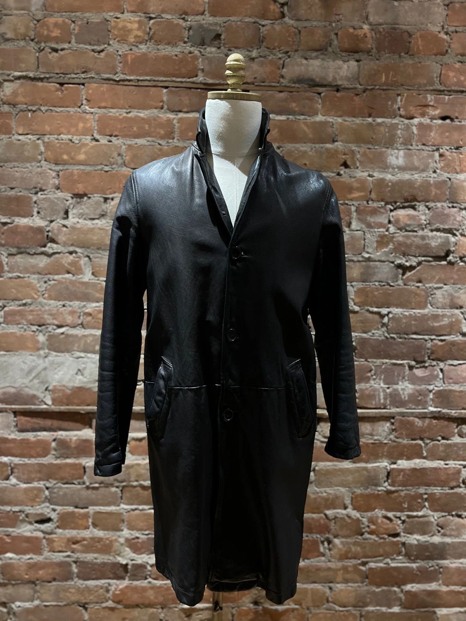 Prada Prada Men’s Long Leather Coat Size US S / EU 44-46 / 1 - 2 Thumbnail