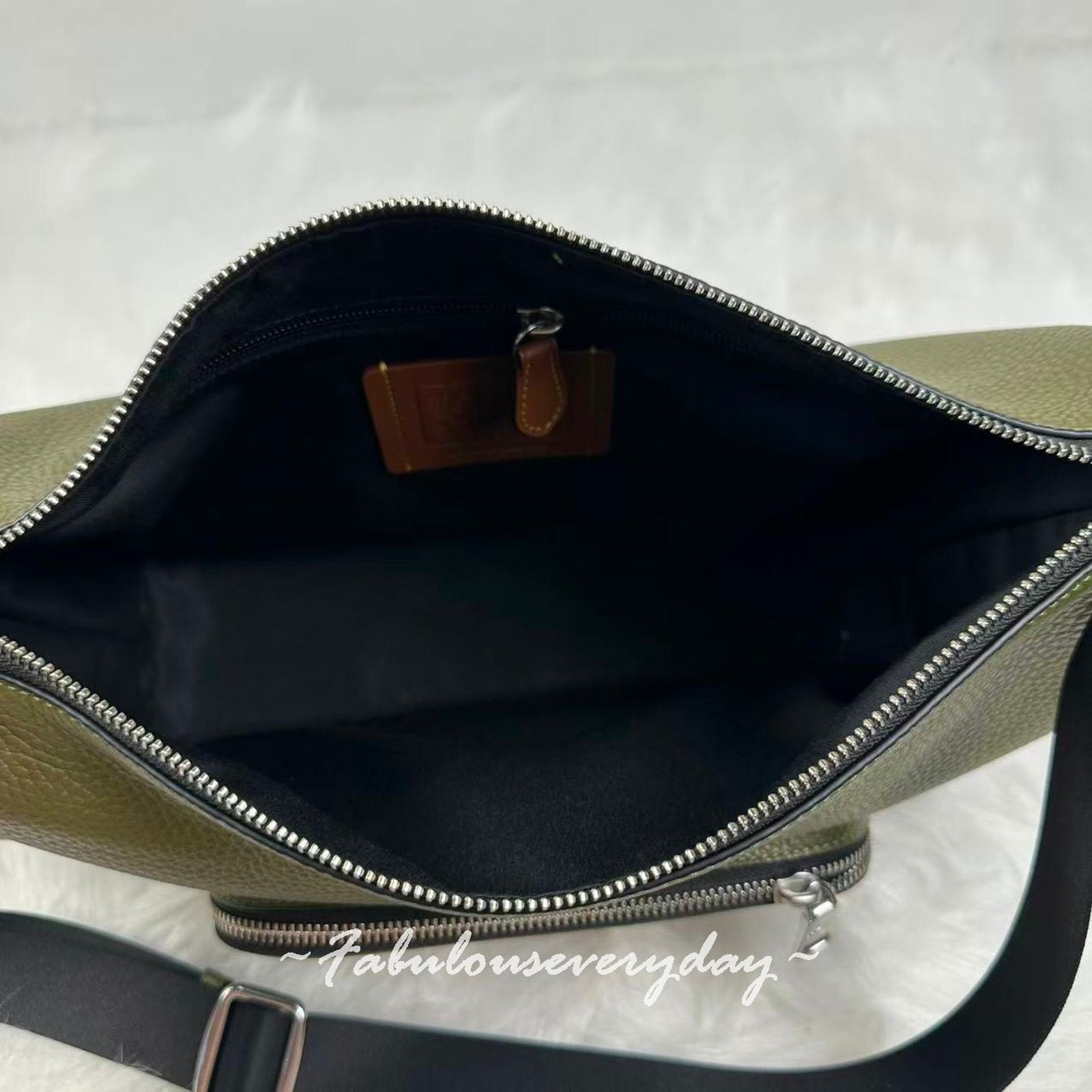 Coach Coach Men's Finn Crossbody Bag Pockets Leather/Olive CCG15 Size ONE SIZE - 6 Thumbnail