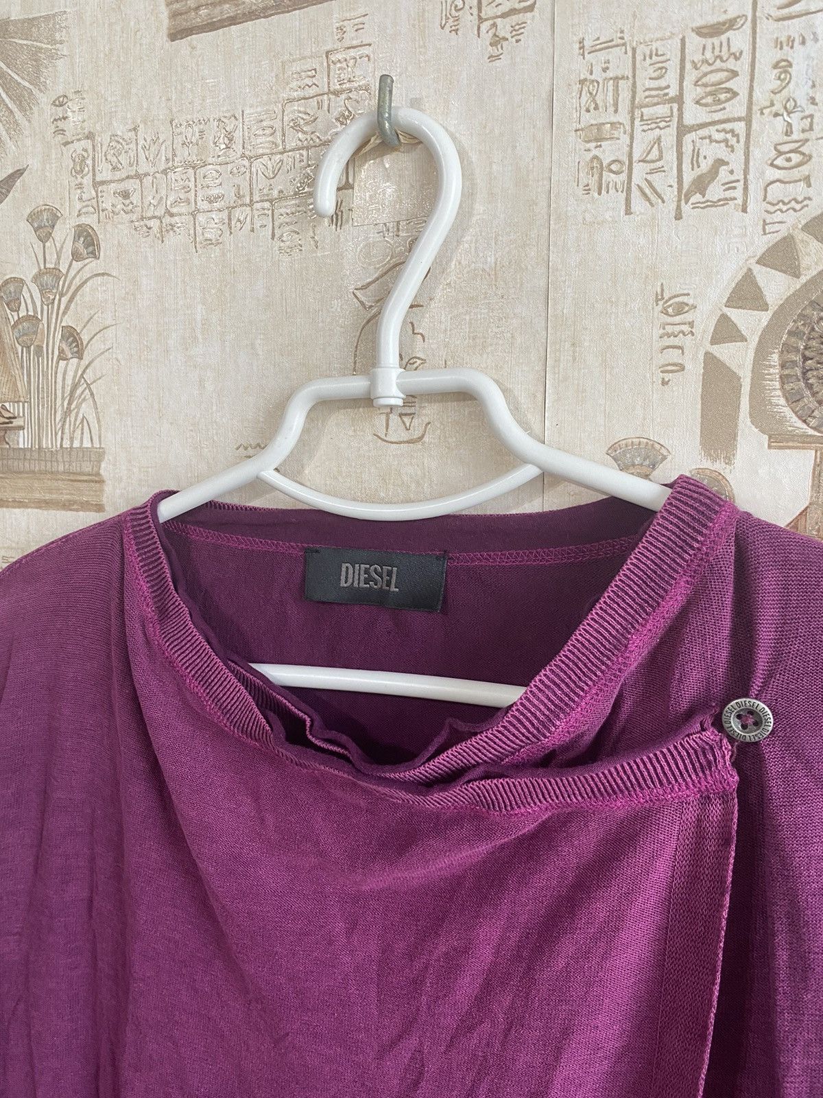Diesel Vintage Diesel Purple Top Long Sleeve Blouse Asymmetric Size M / US 6-8 / IT 42-44 - 5 Thumbnail